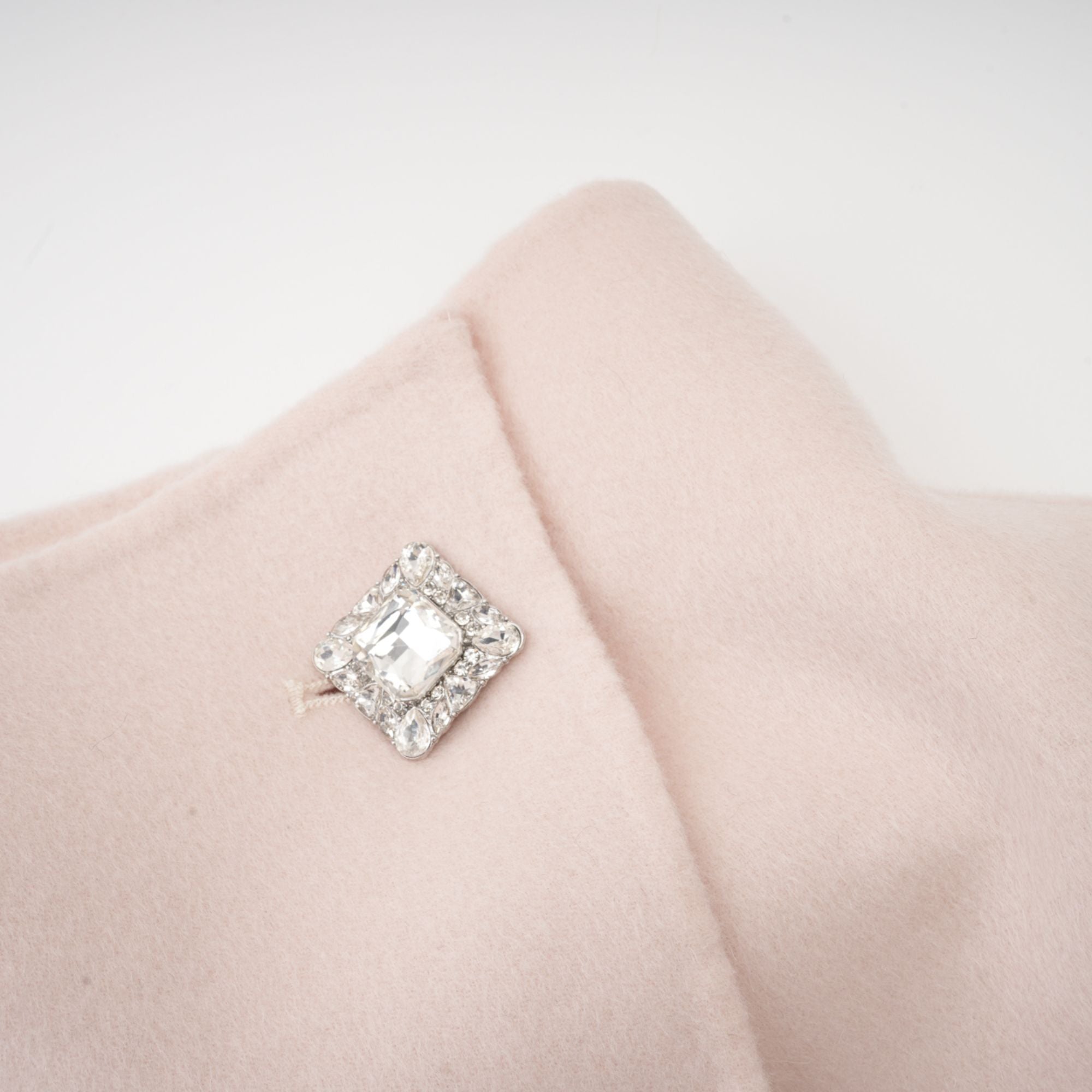 Vienne pink diagonal-placket short coat (Final Sale)