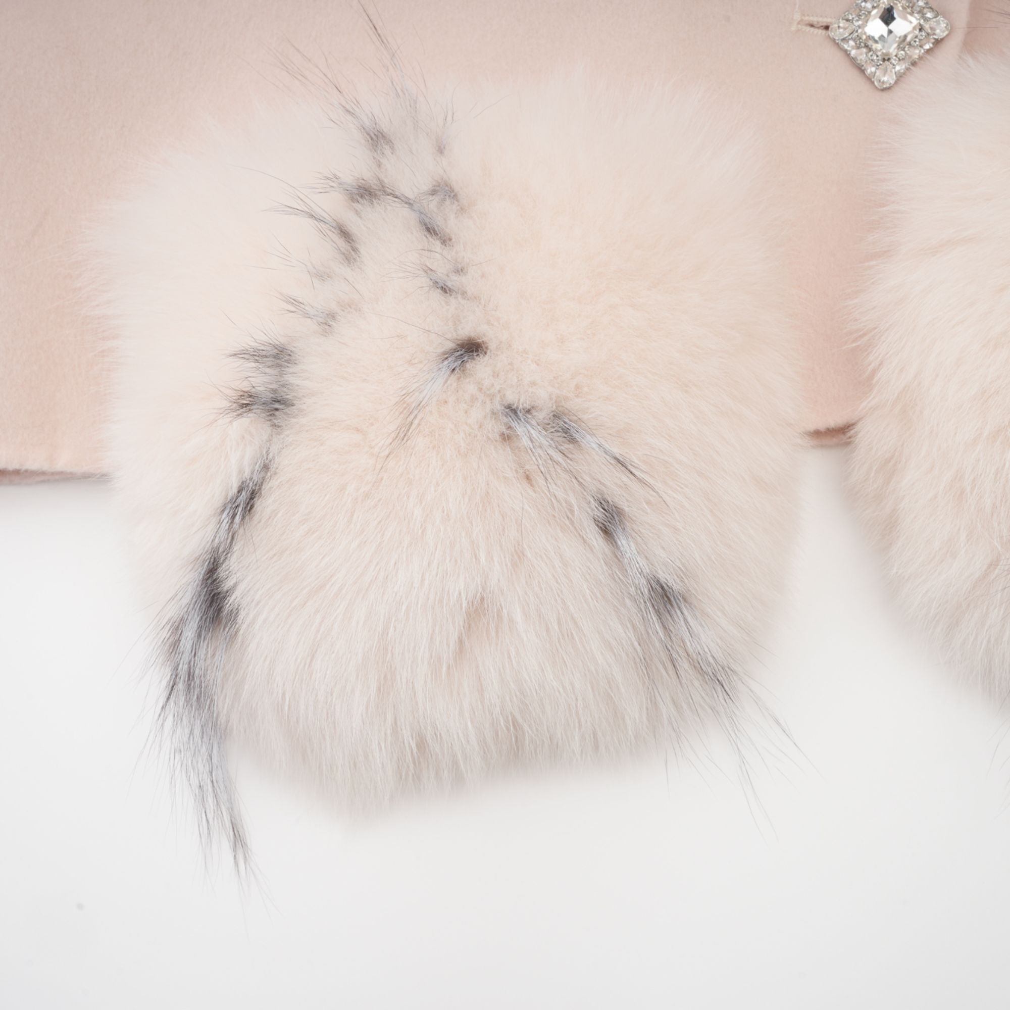 Vienne pink diagonal-placket short coat (Final Sale)