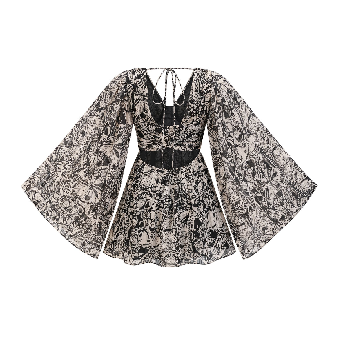 Perrine pattern-print V-neck mini dress