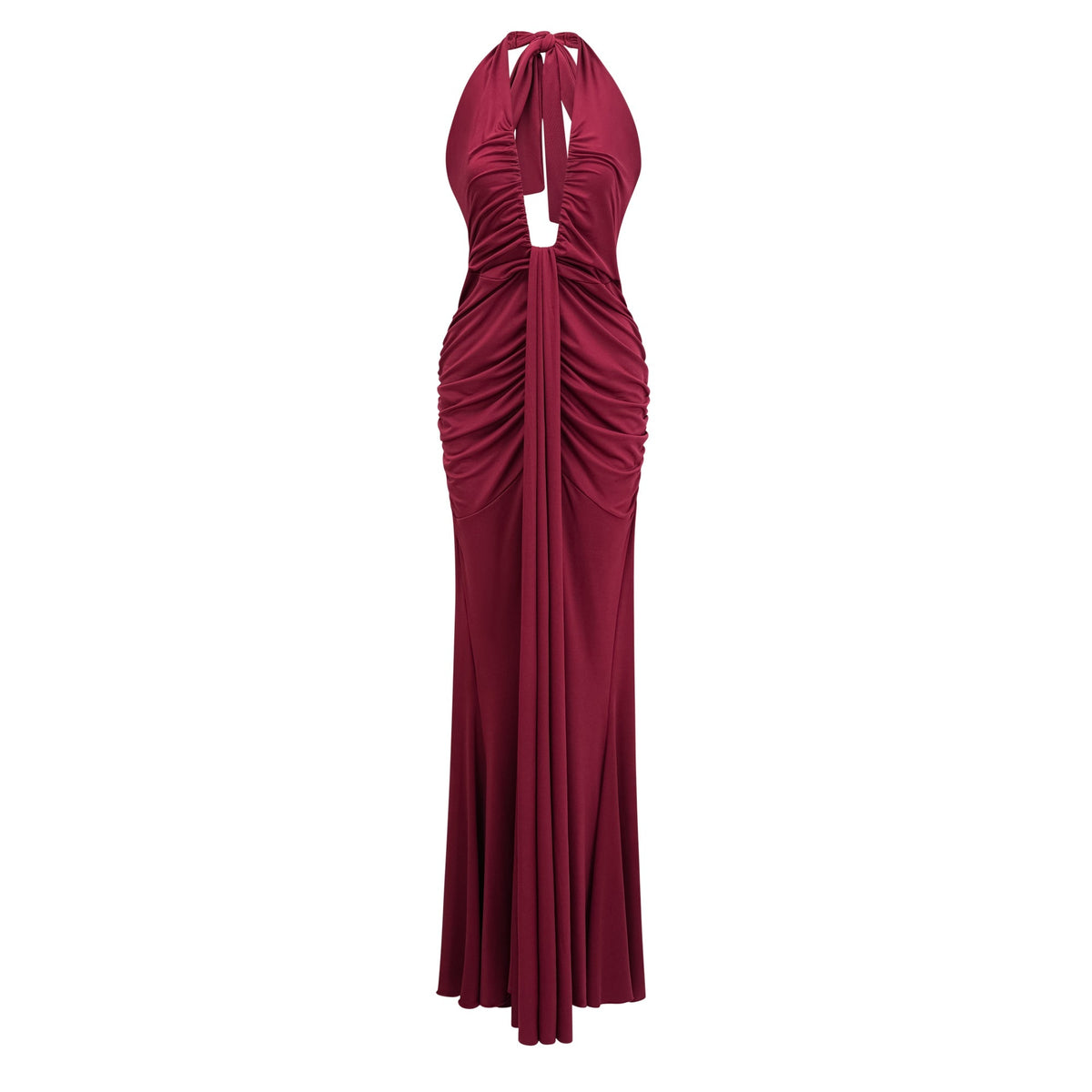 Aiglantine Halterneck Ruched Maxi Dress (Final Sale-US Only)