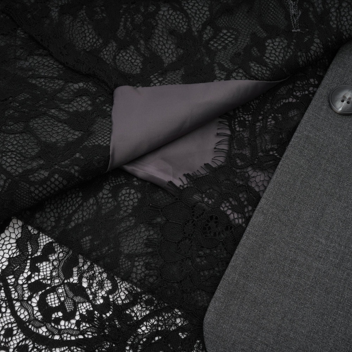 Dianthe grey lace-panel blazer (Final Sale-US Only)