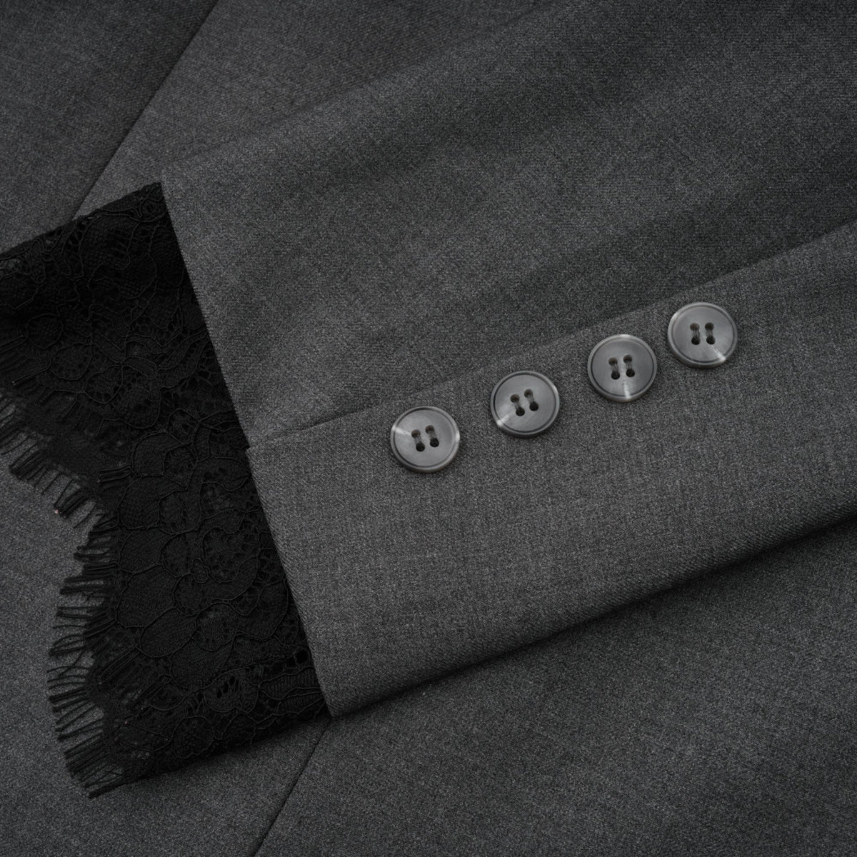 Dianthe grey lace-panel blazer (Final Sale-US Only)