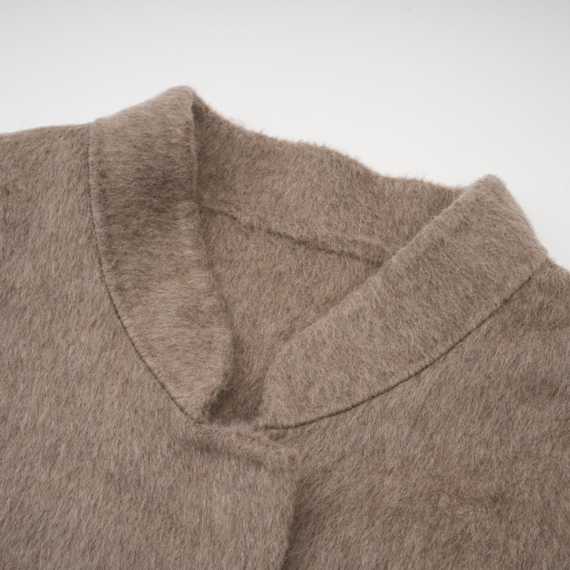 Chloris wool fur belted cape coat in Brown (Final Sale-US Only)