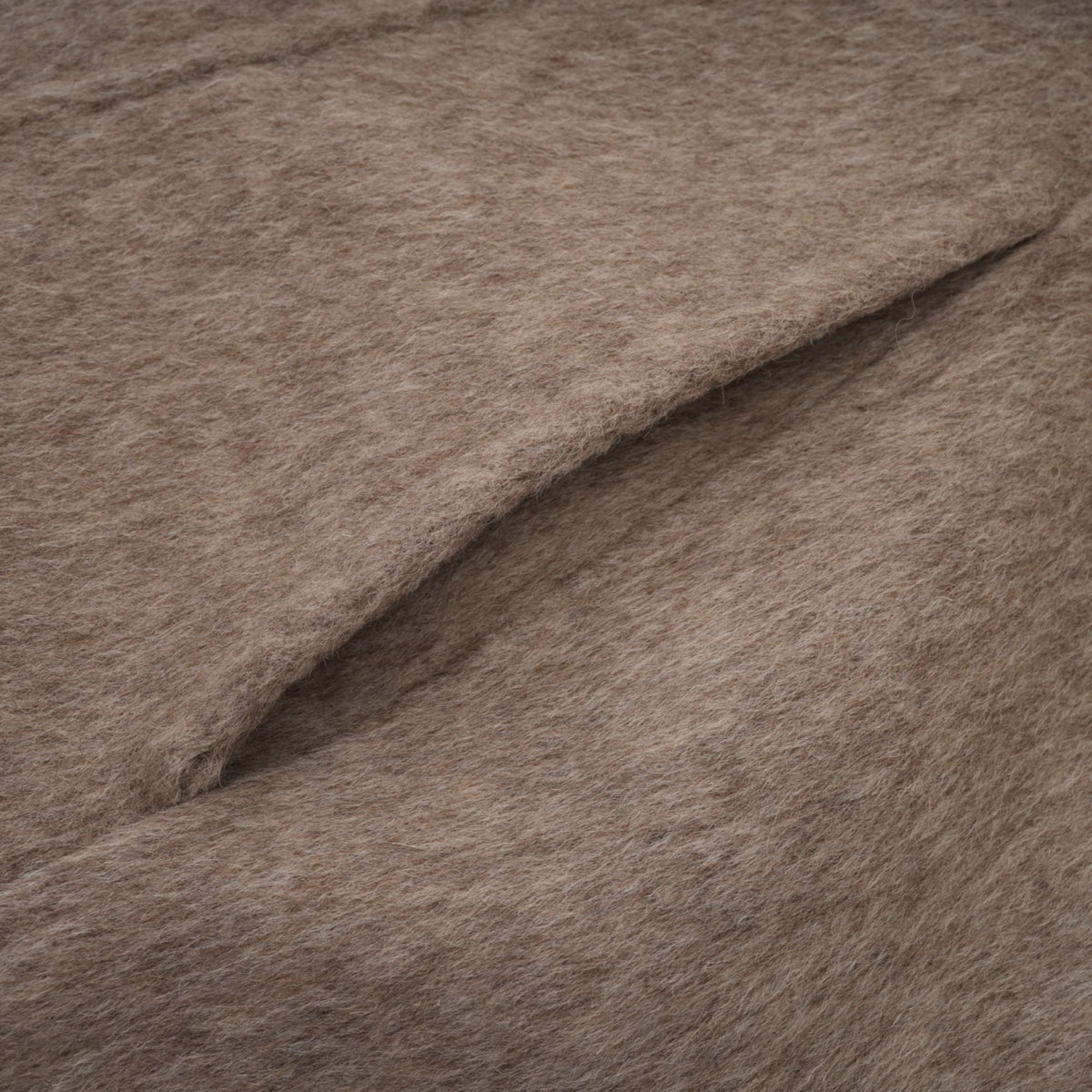 Chloris wool fur belted cape coat in Brown
