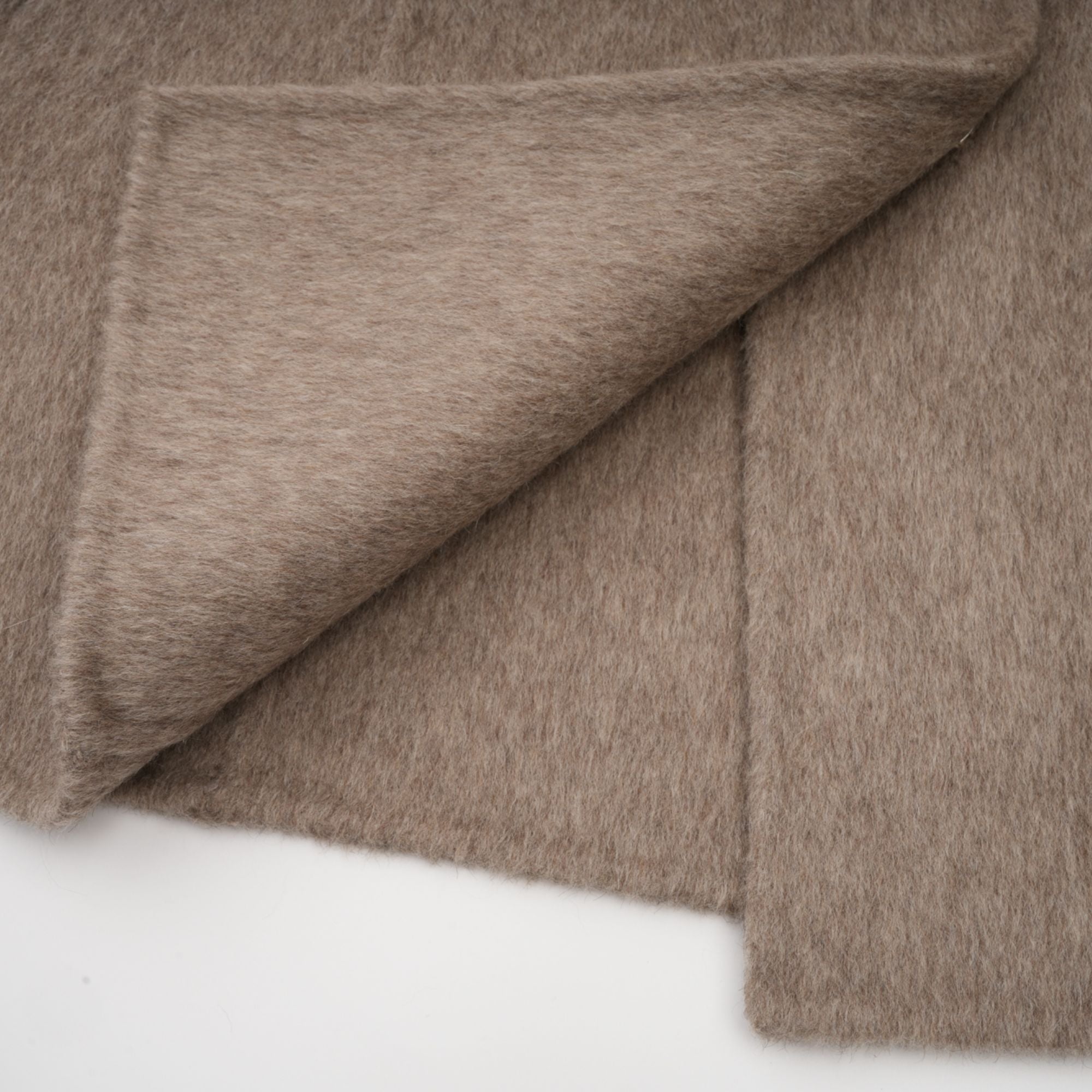 Chloris wool fur belted cape coat in Brown (Final Sale-US Only)