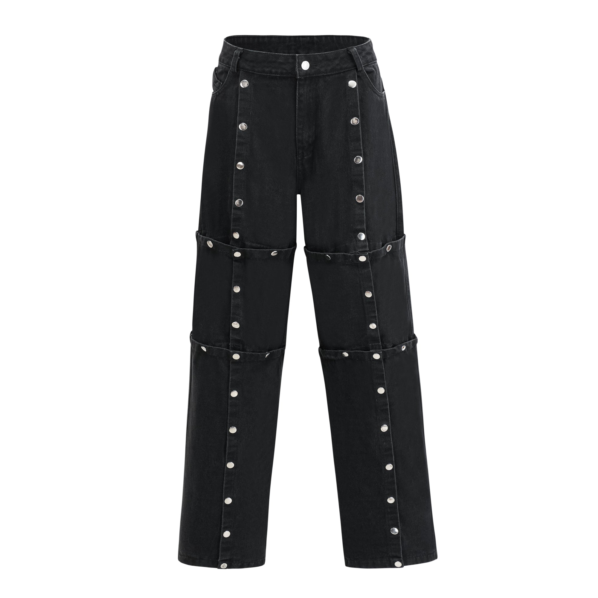 Janelle buttoned straight-leg jeans (US Only)