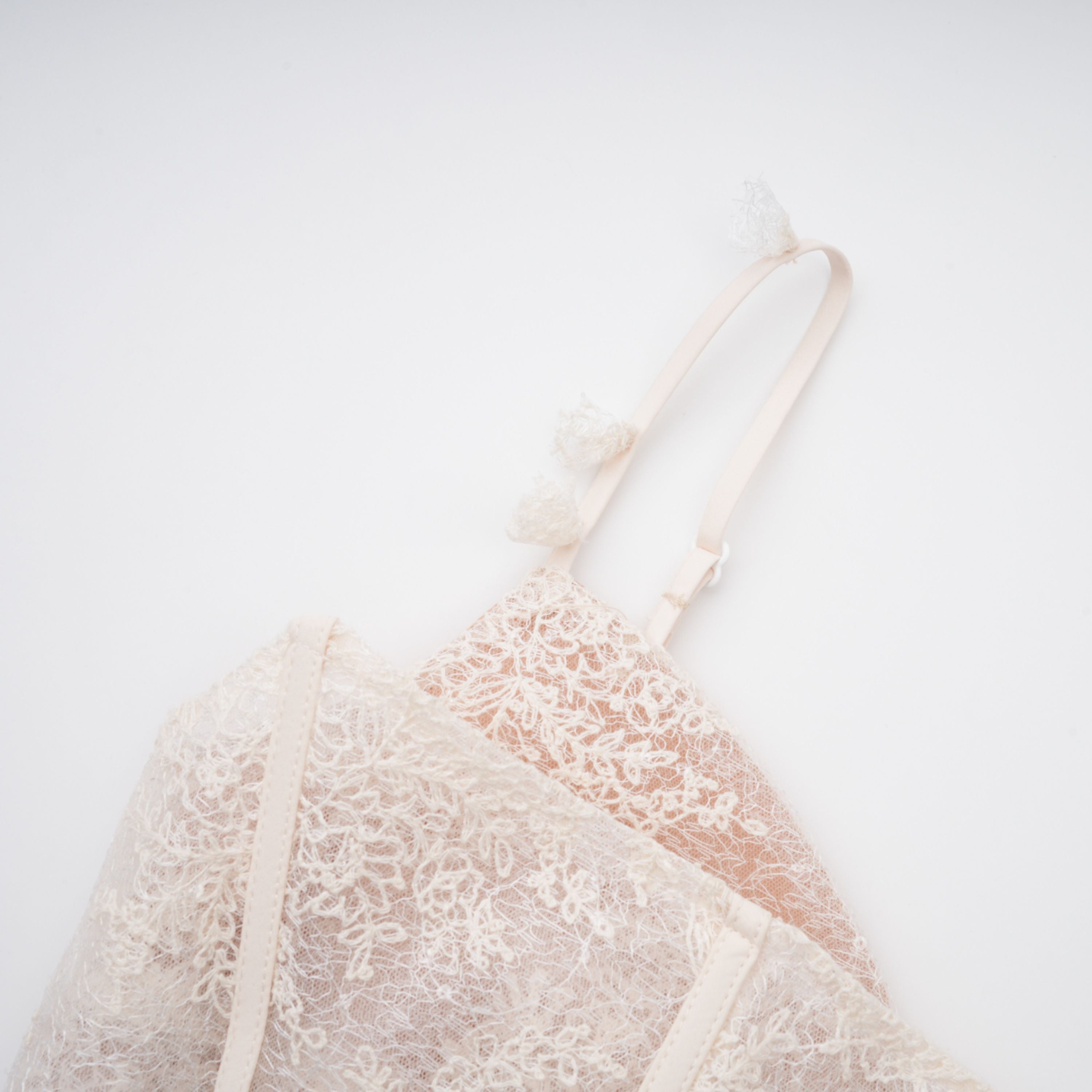 Mira Neutrals Lace Panel Tulle Midi Dress (Final Sale-US Only)