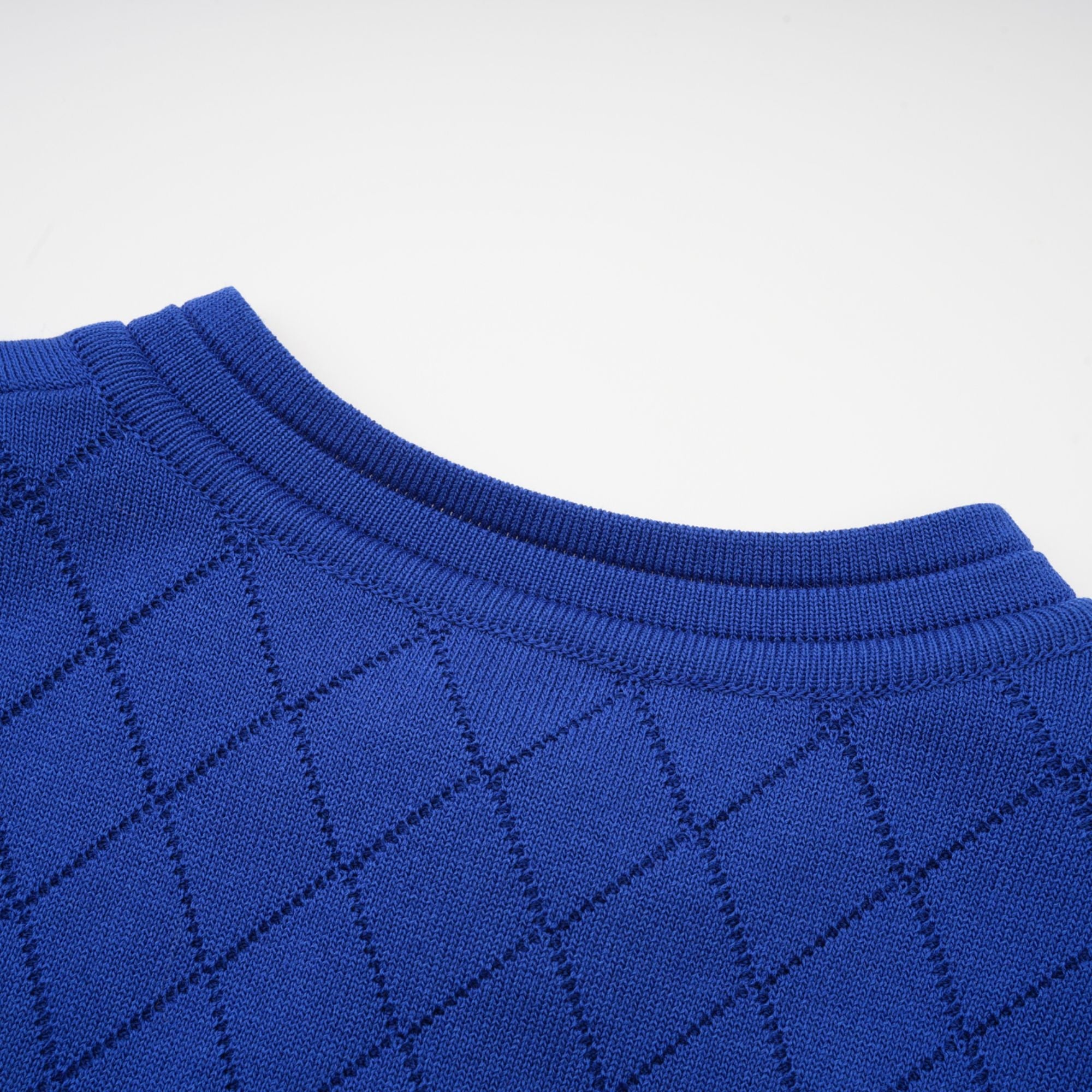 Maëlys blue button-detail knitted top & skirt matching set