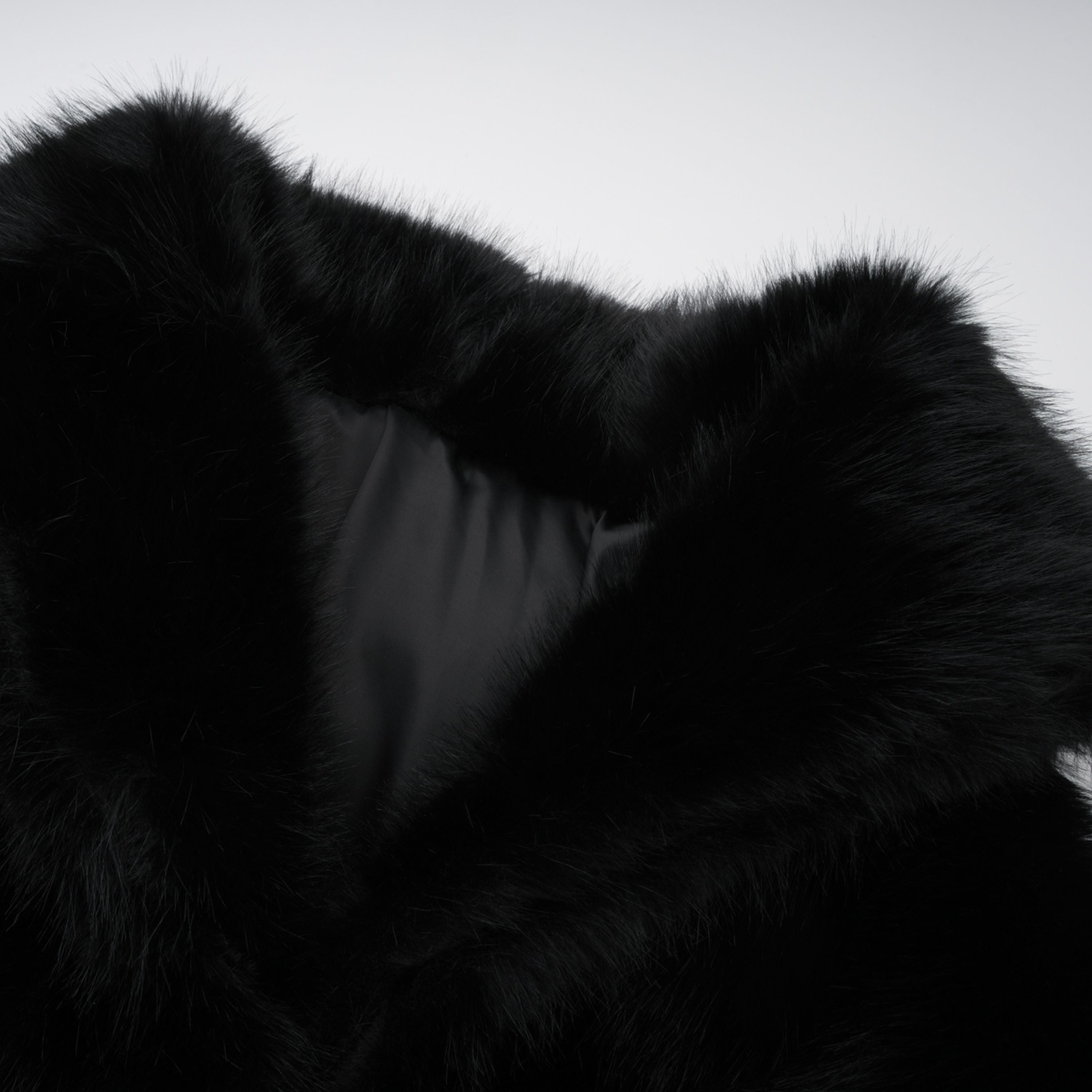 Alberta Black Faux-Fur Corset Panel Jacket