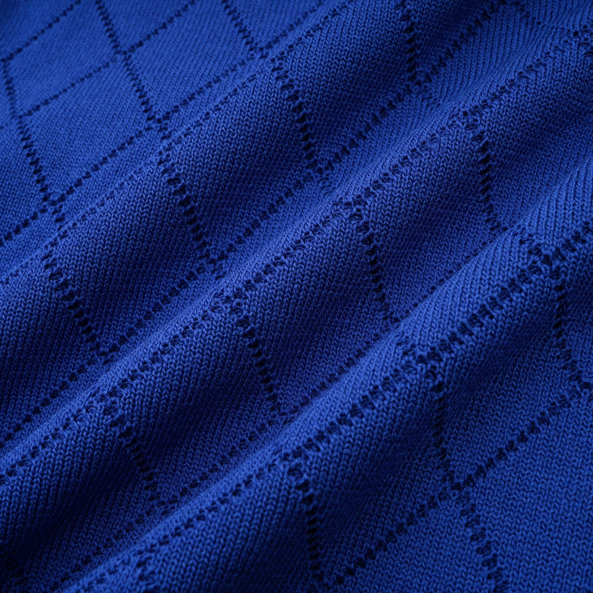 Maëlys blue button-detail knitted top & skirt matching set