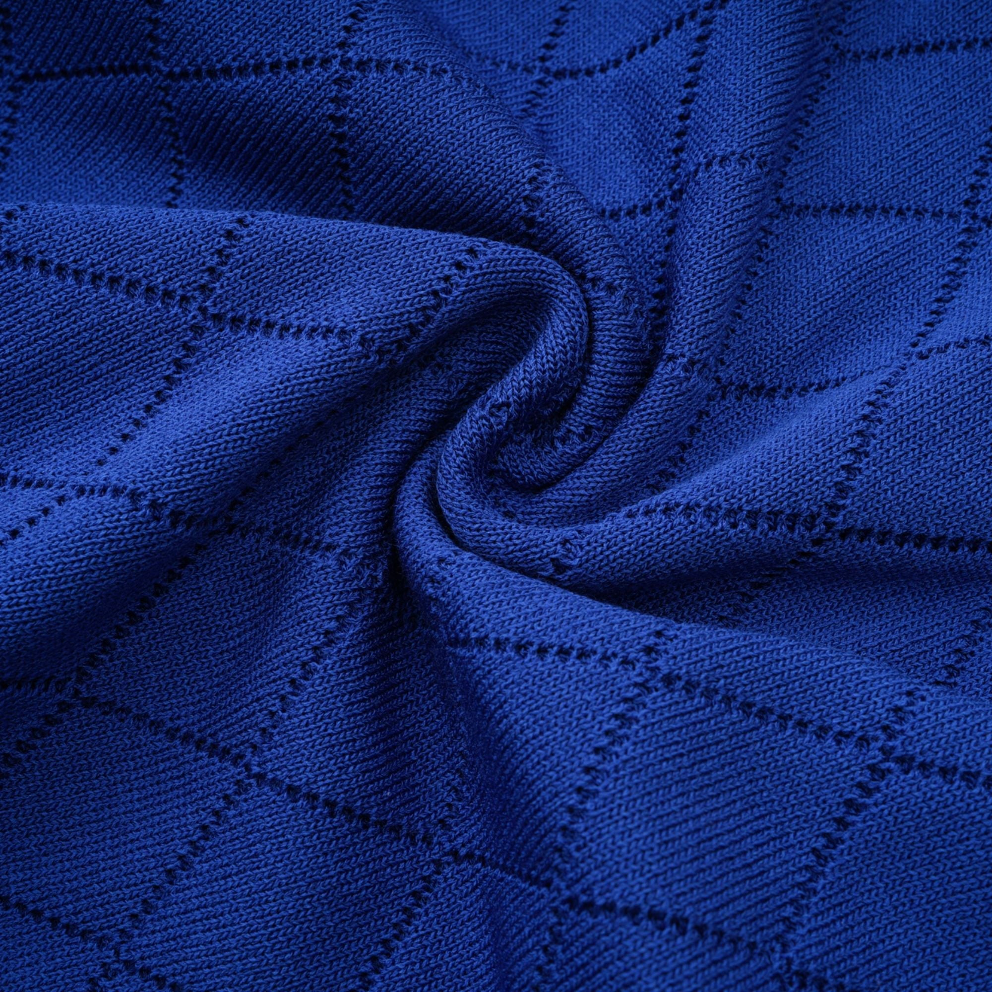 Maëlys blue button-detail knitted top & skirt matching set