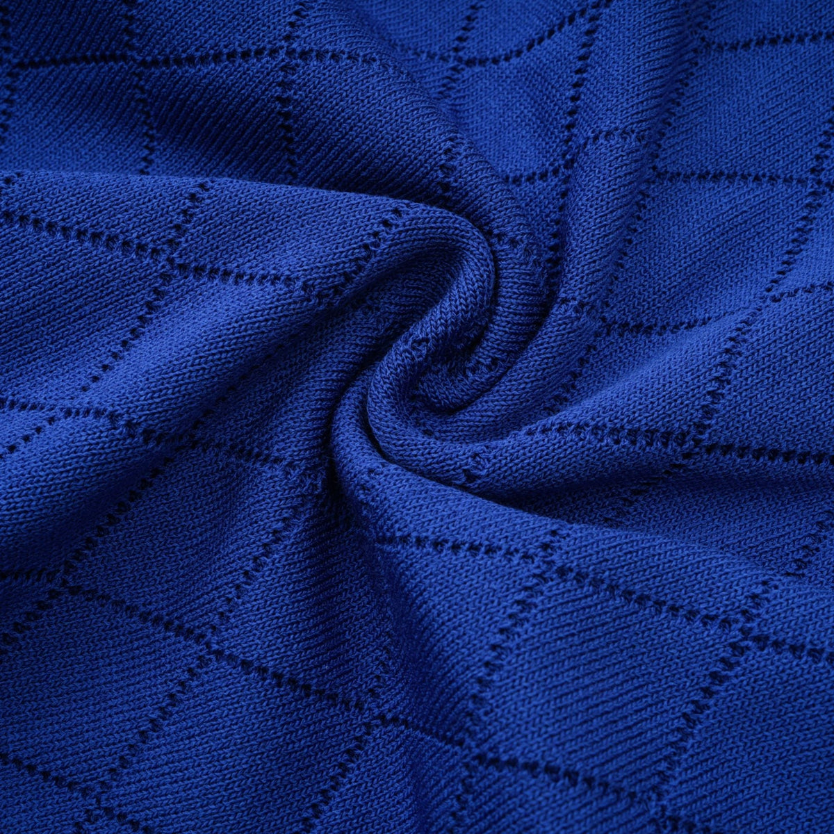 Maëlys blue button-detail knitted top & skirt matching set
