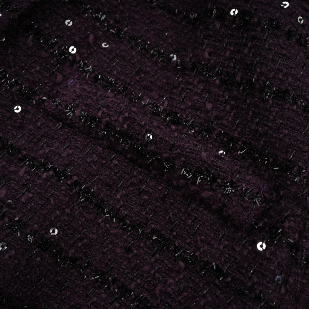 Brigitte purple sequined tweed jacket & skirt matching set (Final Sale)