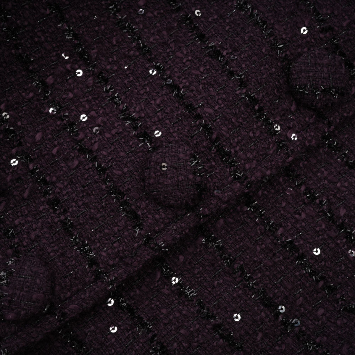 Brigitte purple sequined tweed jacket & skirt matching set (Final Sale)