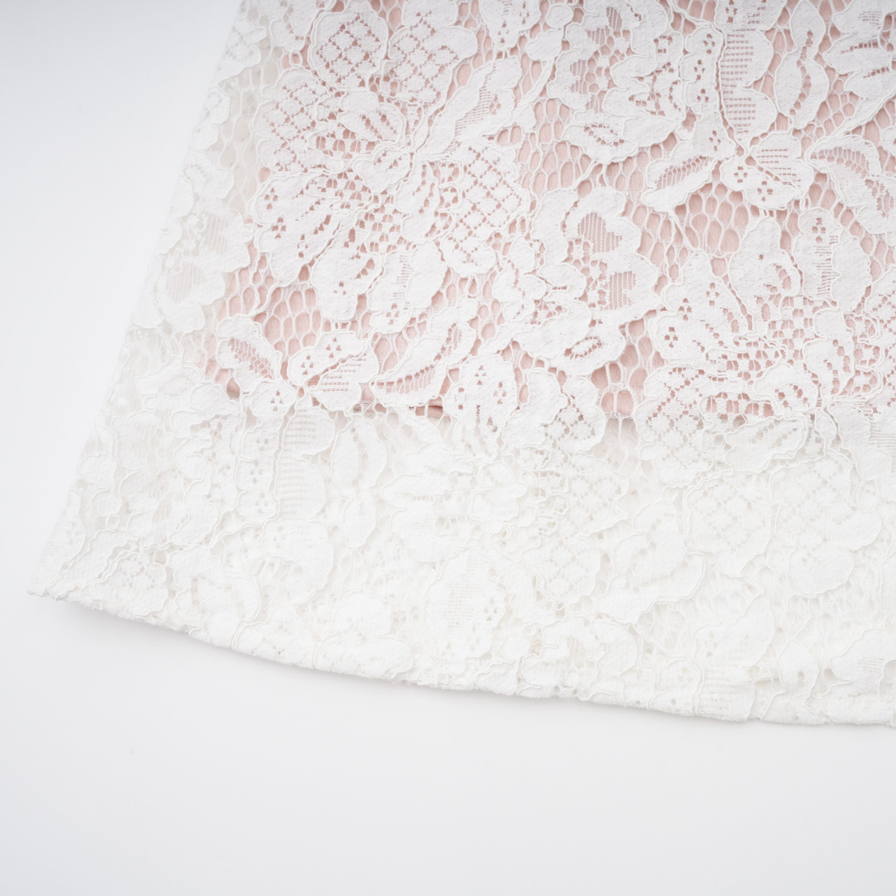 Marzia White Ribbon Detail Floral Lace Maxi Dress (Final Sale-US Only)