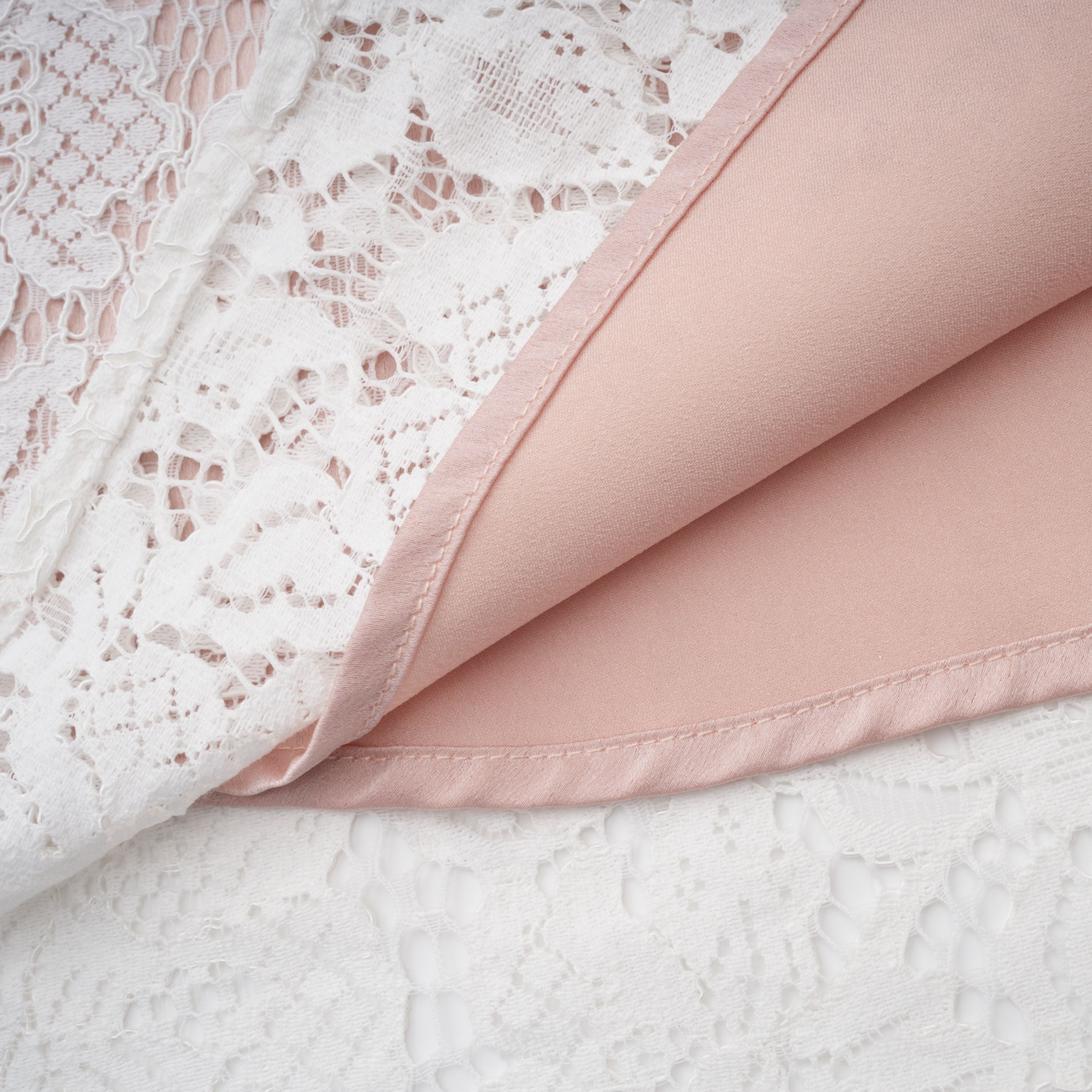 Marzia White Ribbon Detail Floral Lace Maxi Dress (Final Sale-US Only)