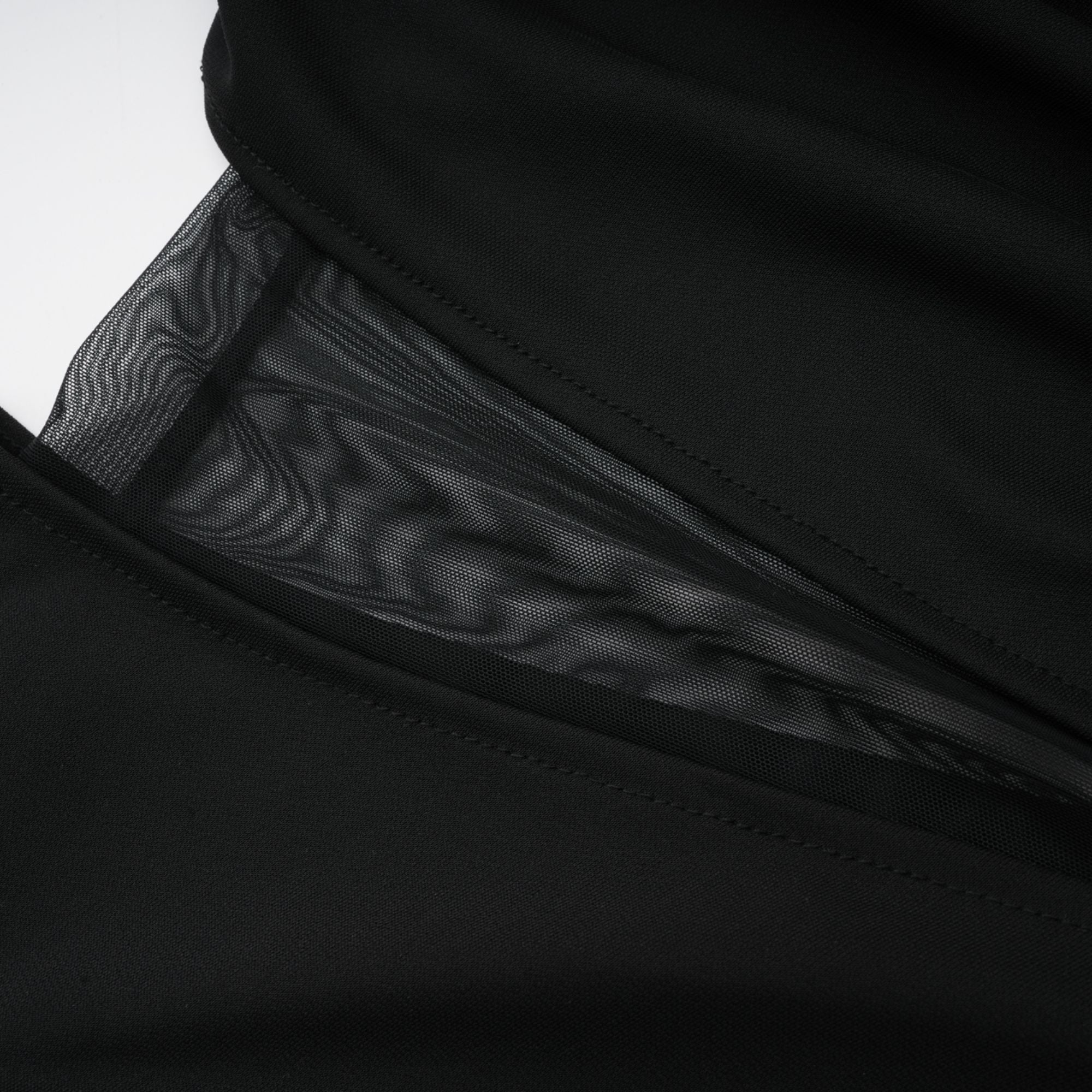 Clarisse semi-sheer ruched midi dress (Final Sale-US Only)