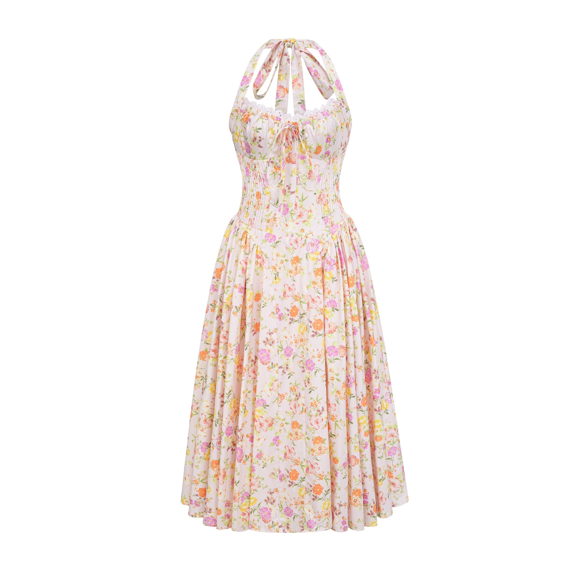 Odette floral-print halterneck midi dress (Final Sale)
