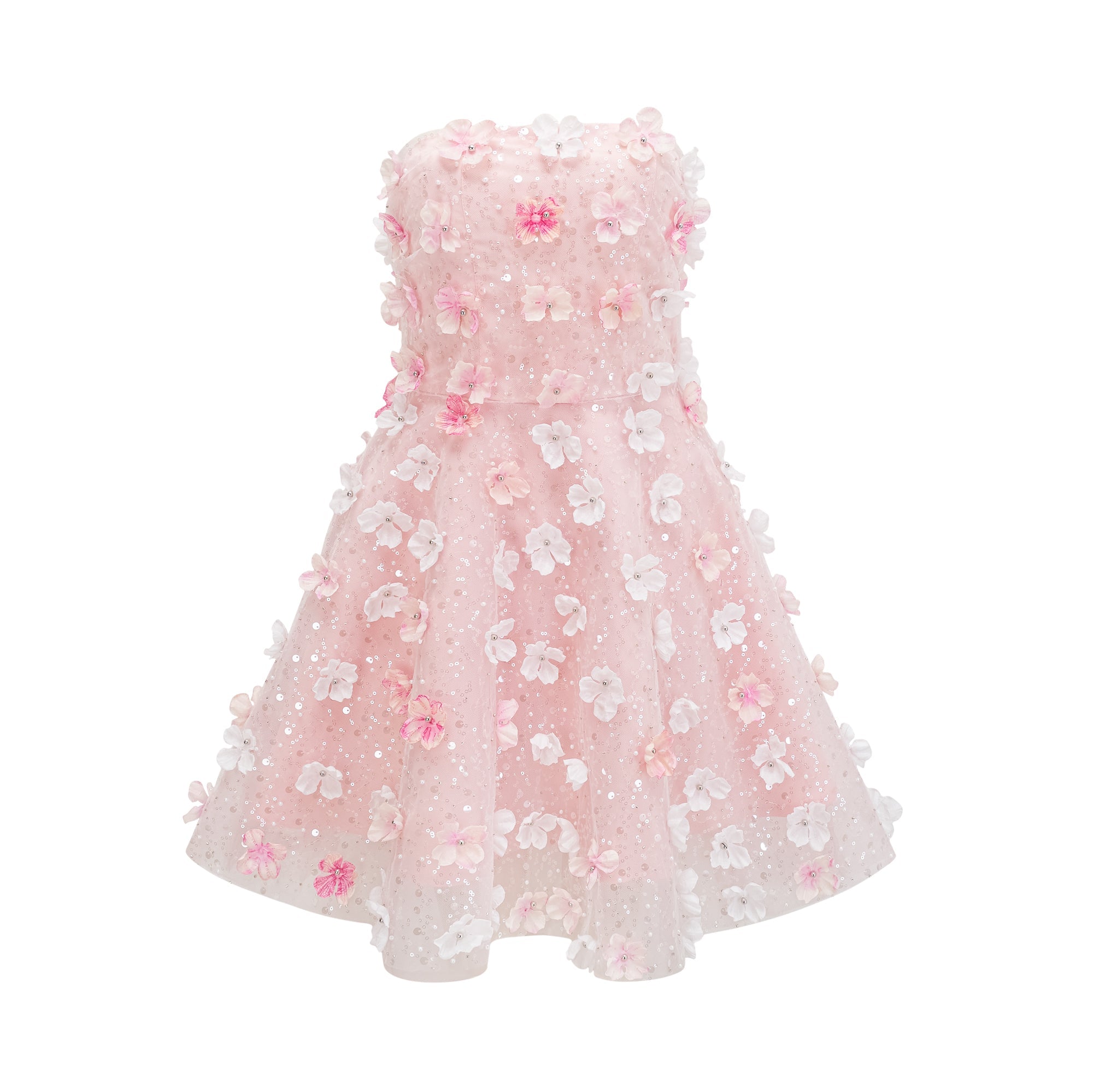 Lilou 3d-petal puffy mini dress (Final Sale-US Only)
