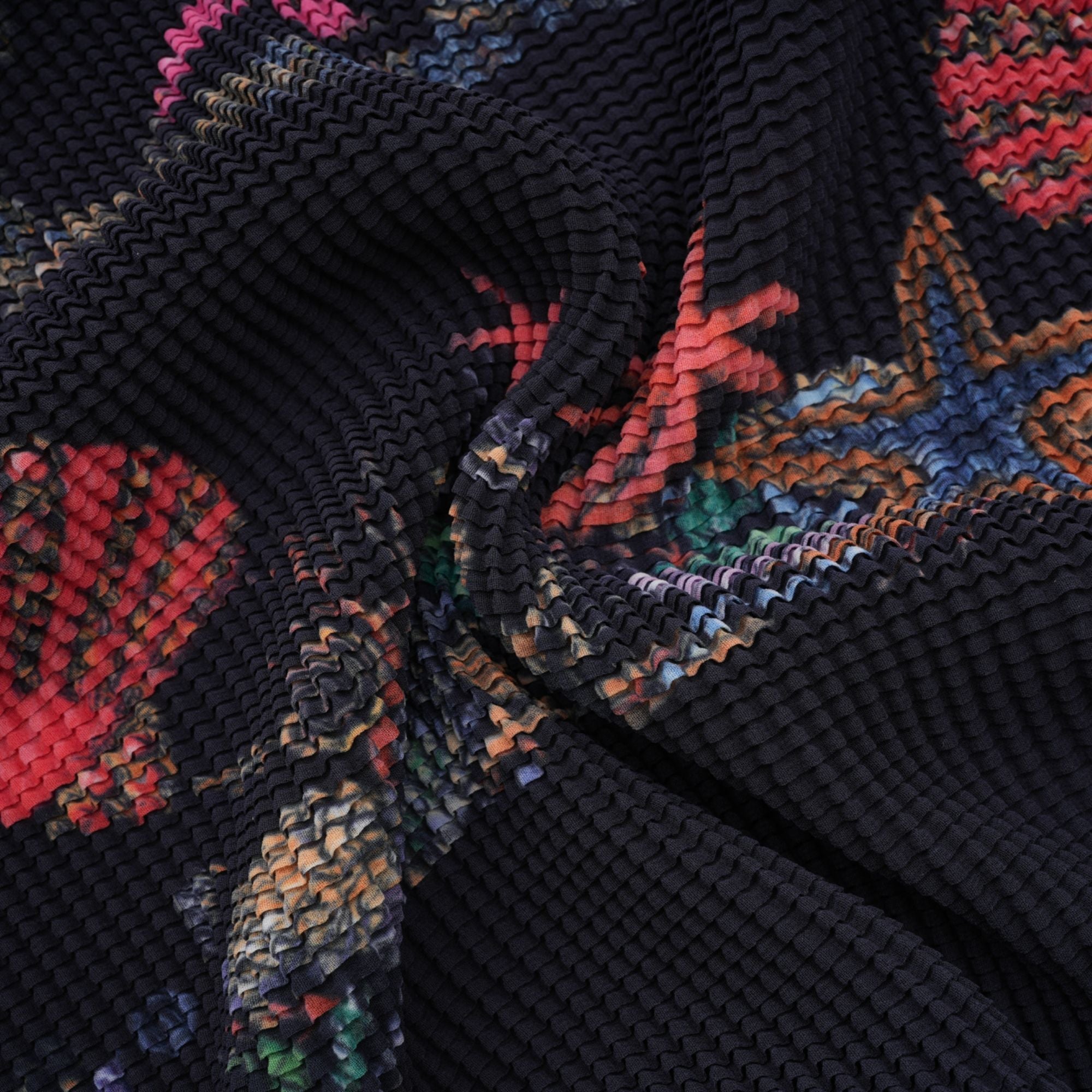 Josiane pattern-print knitted top & skirt matching set