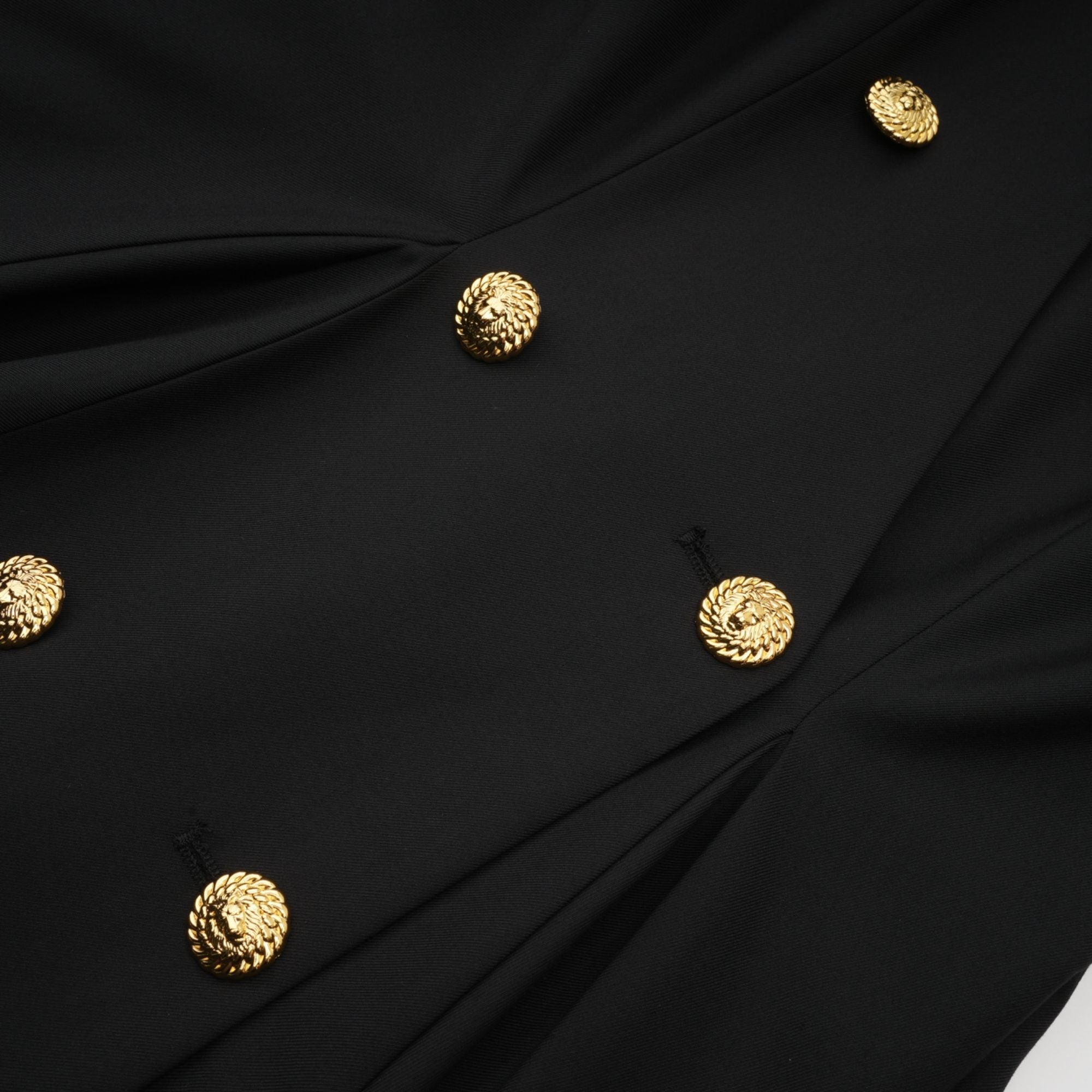 Amira double-breasted flared mini dress - Black