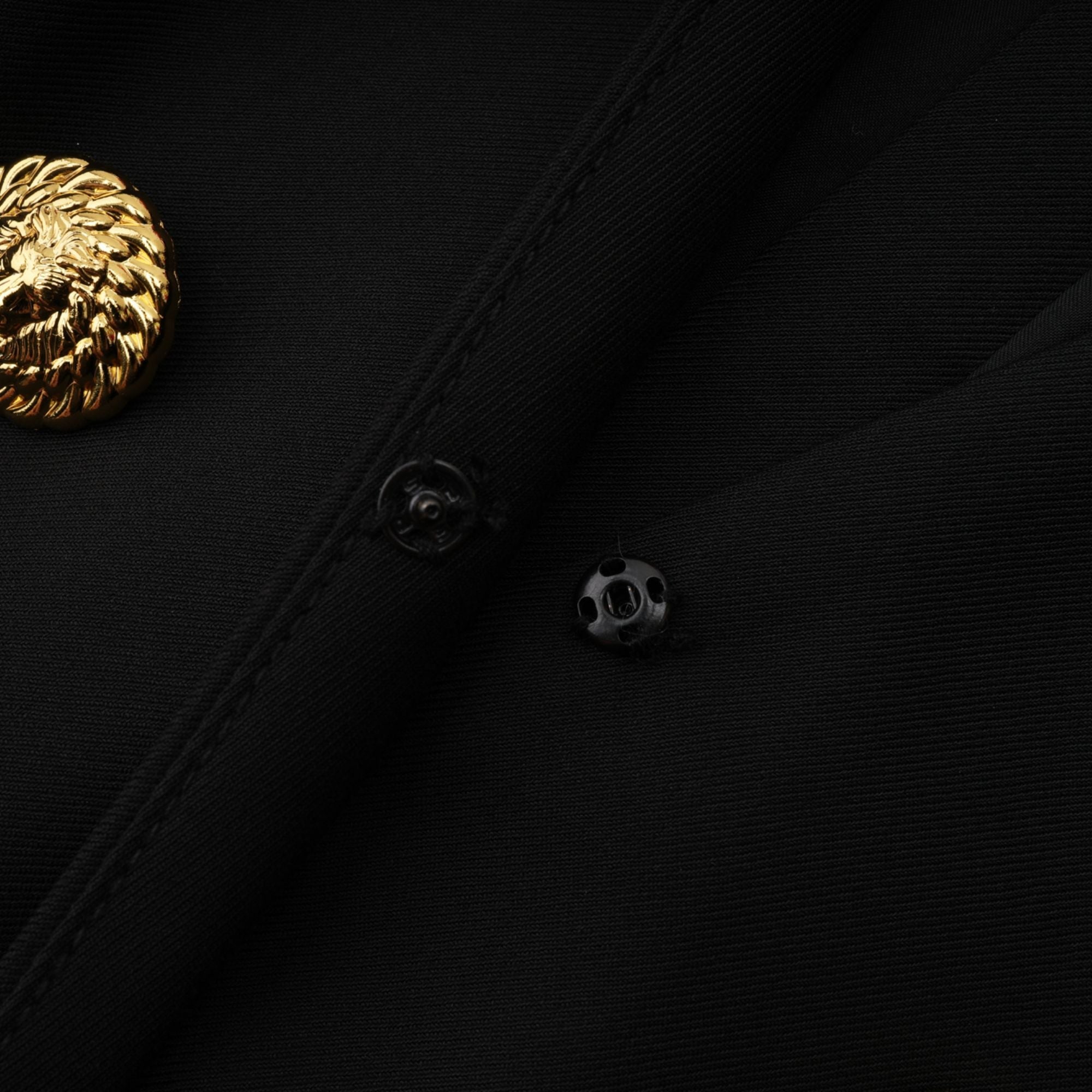 Amira double-breasted flared mini dress - Black