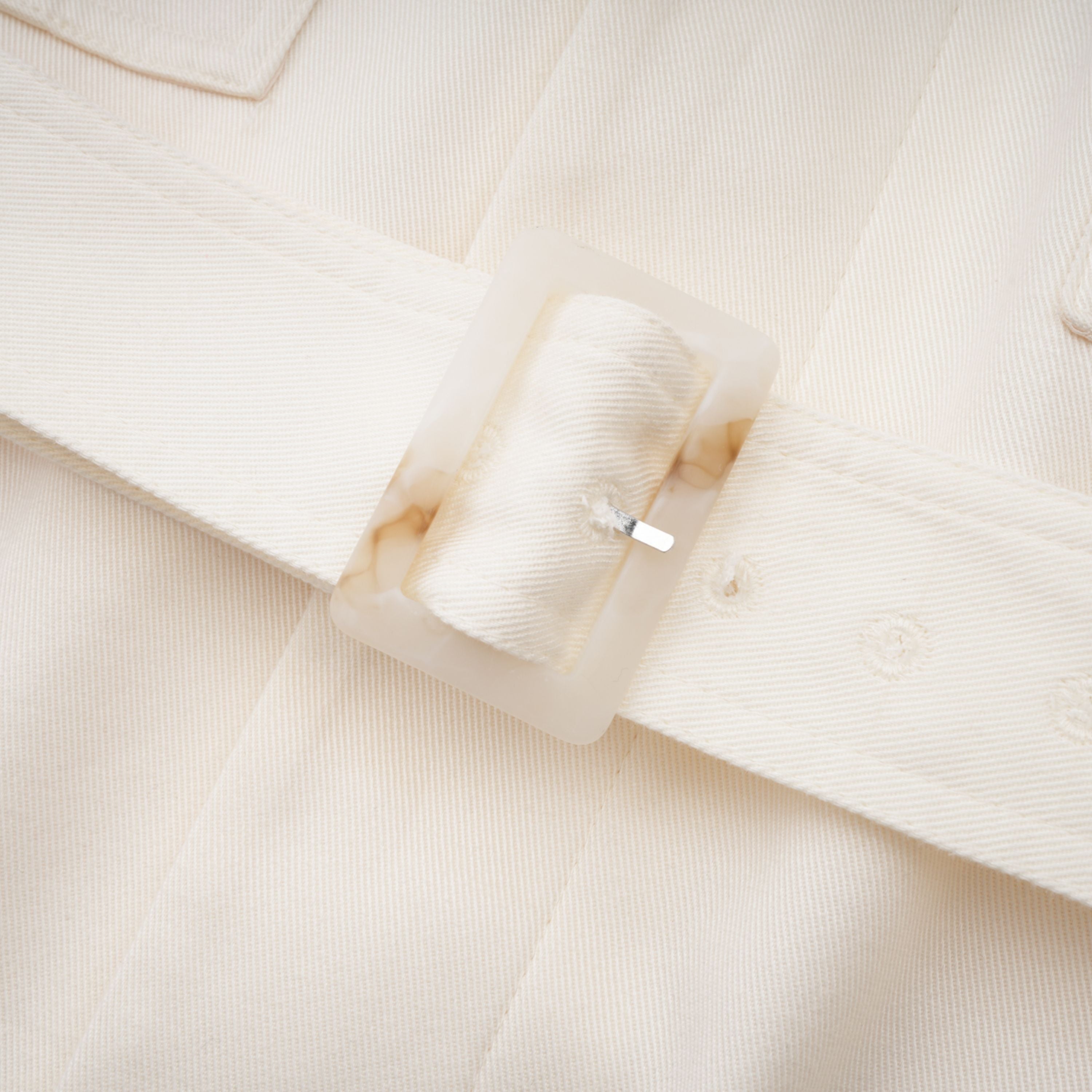 Ambre Cream White Belted Trench Coat (Final Sale-US Only)