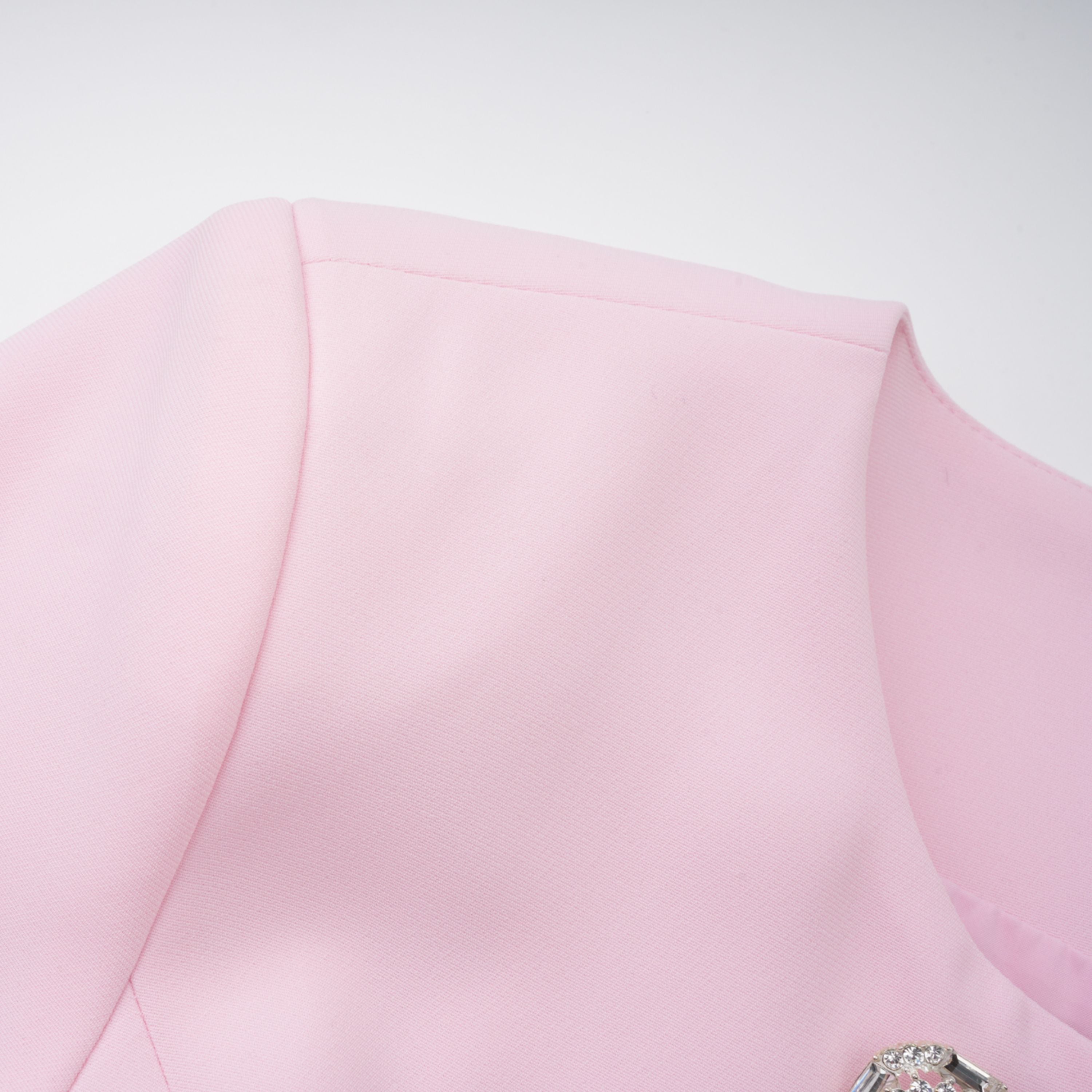 Freja Pink Feather Trim Mini Blazer Dress (Final Sale-US Only)