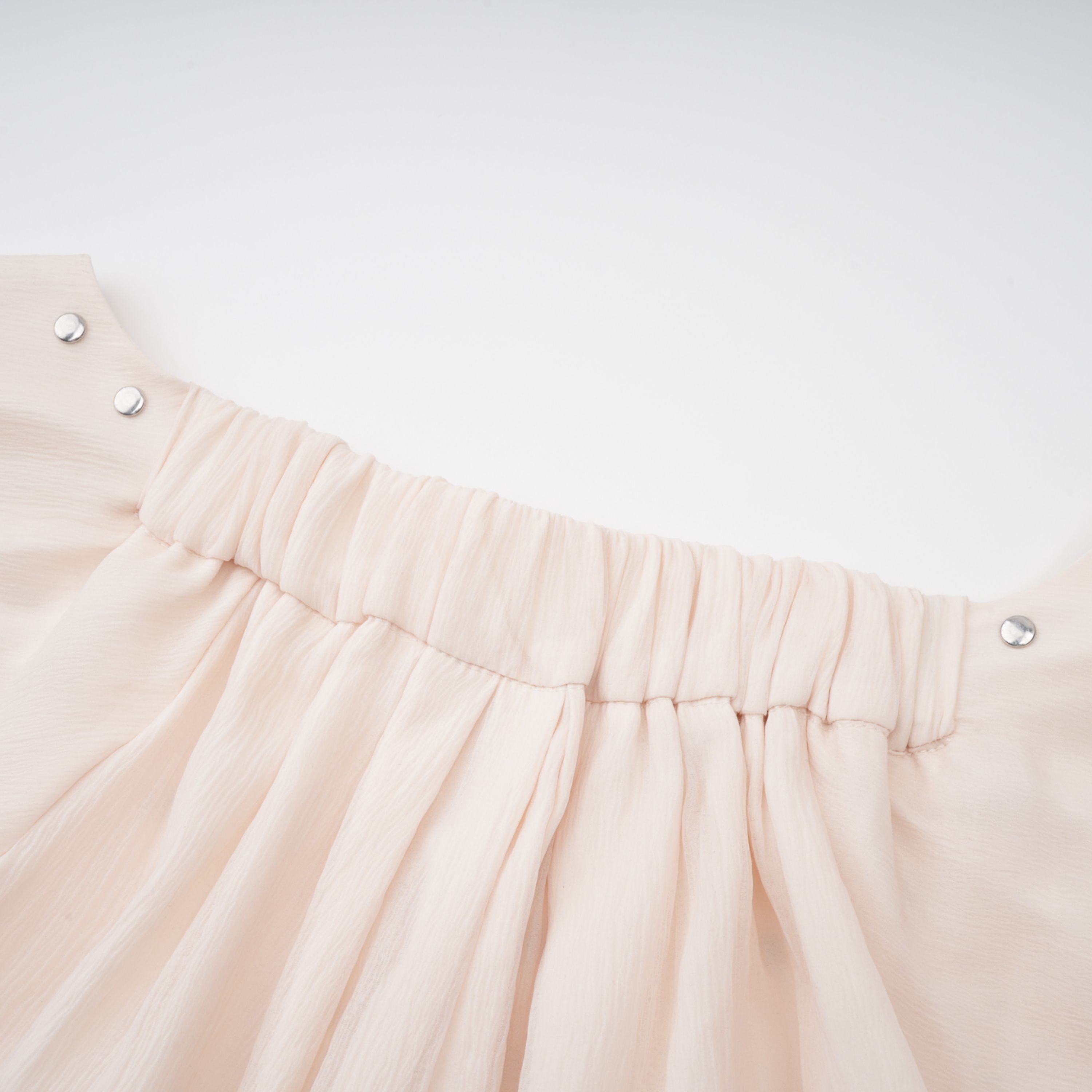 Perrine self-tie ruffled blouse & skirt matching set