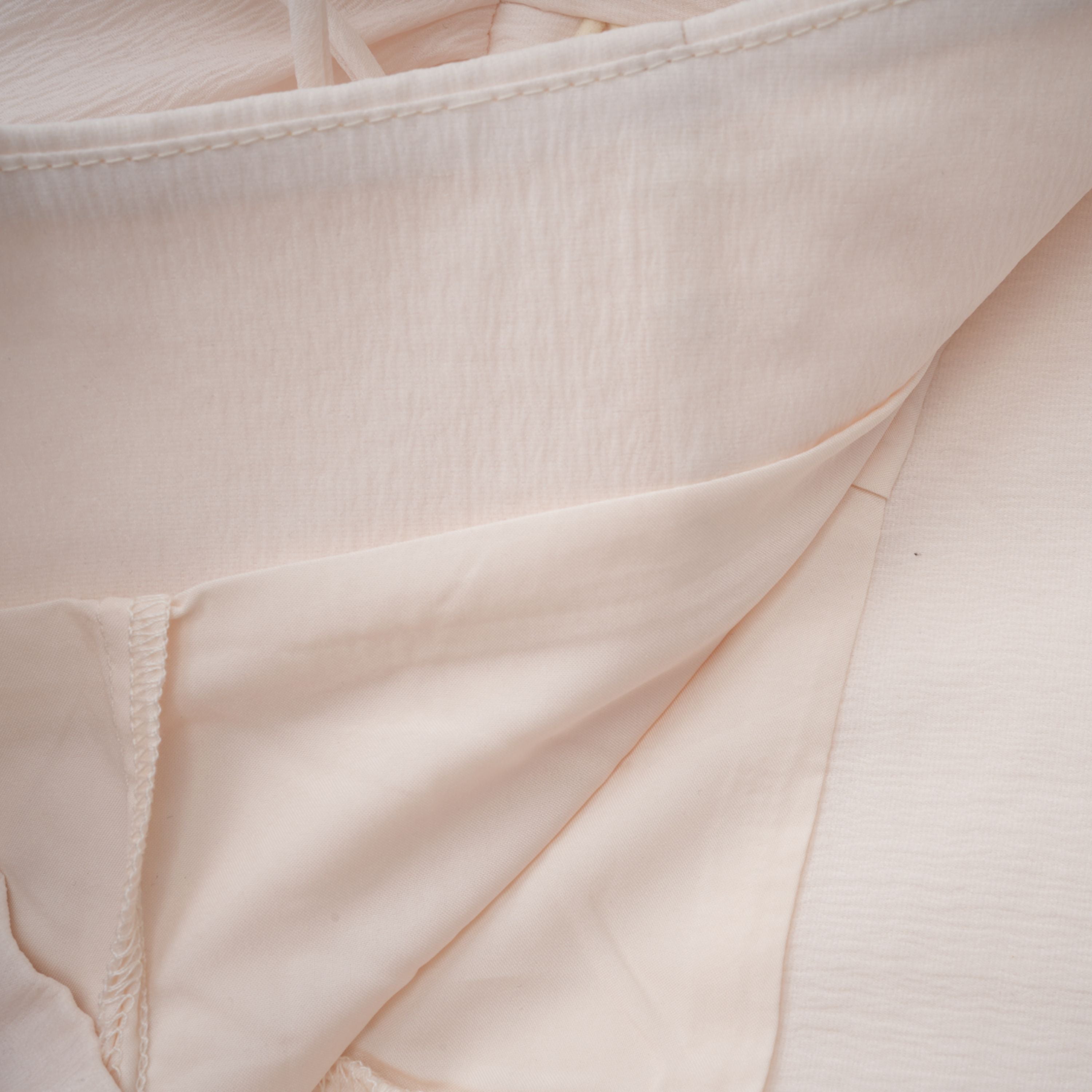 Perrine self-tie ruffled blouse & skirt matching set