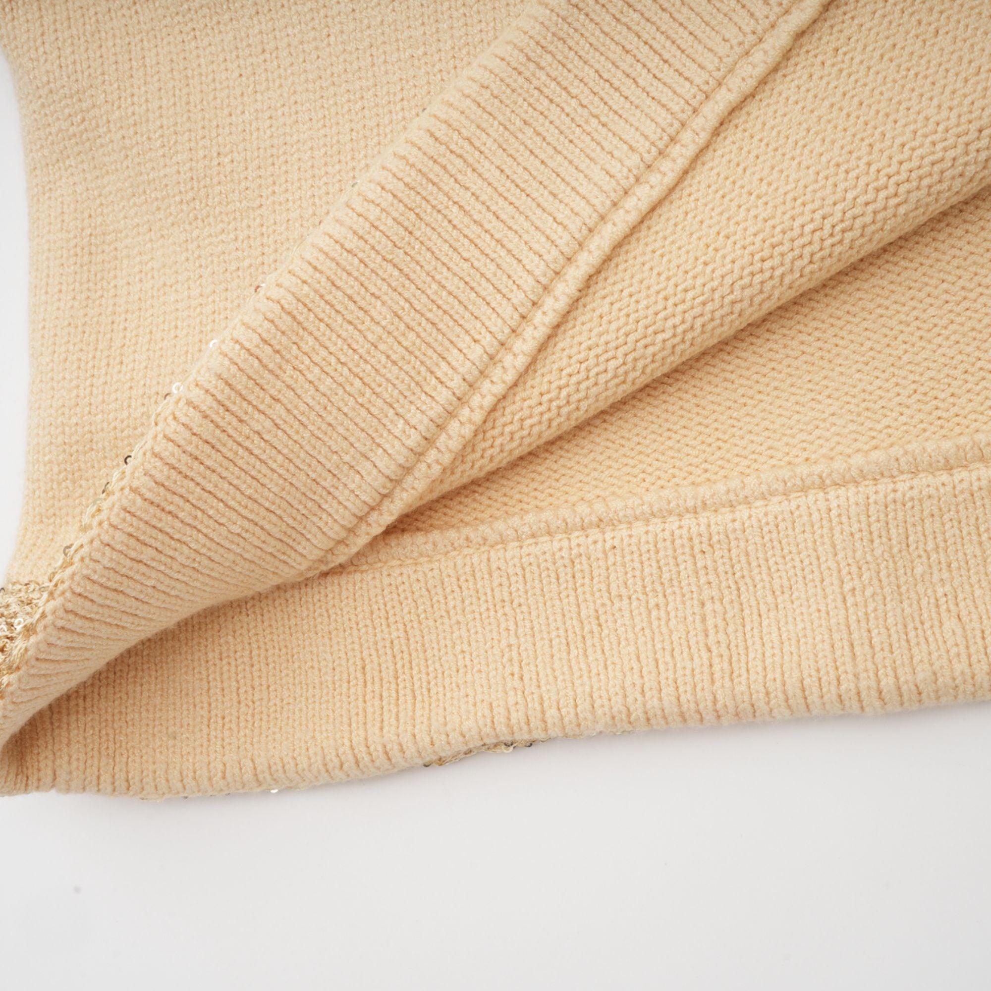 Cyrielle wool sequined embellished vest top - Beige white