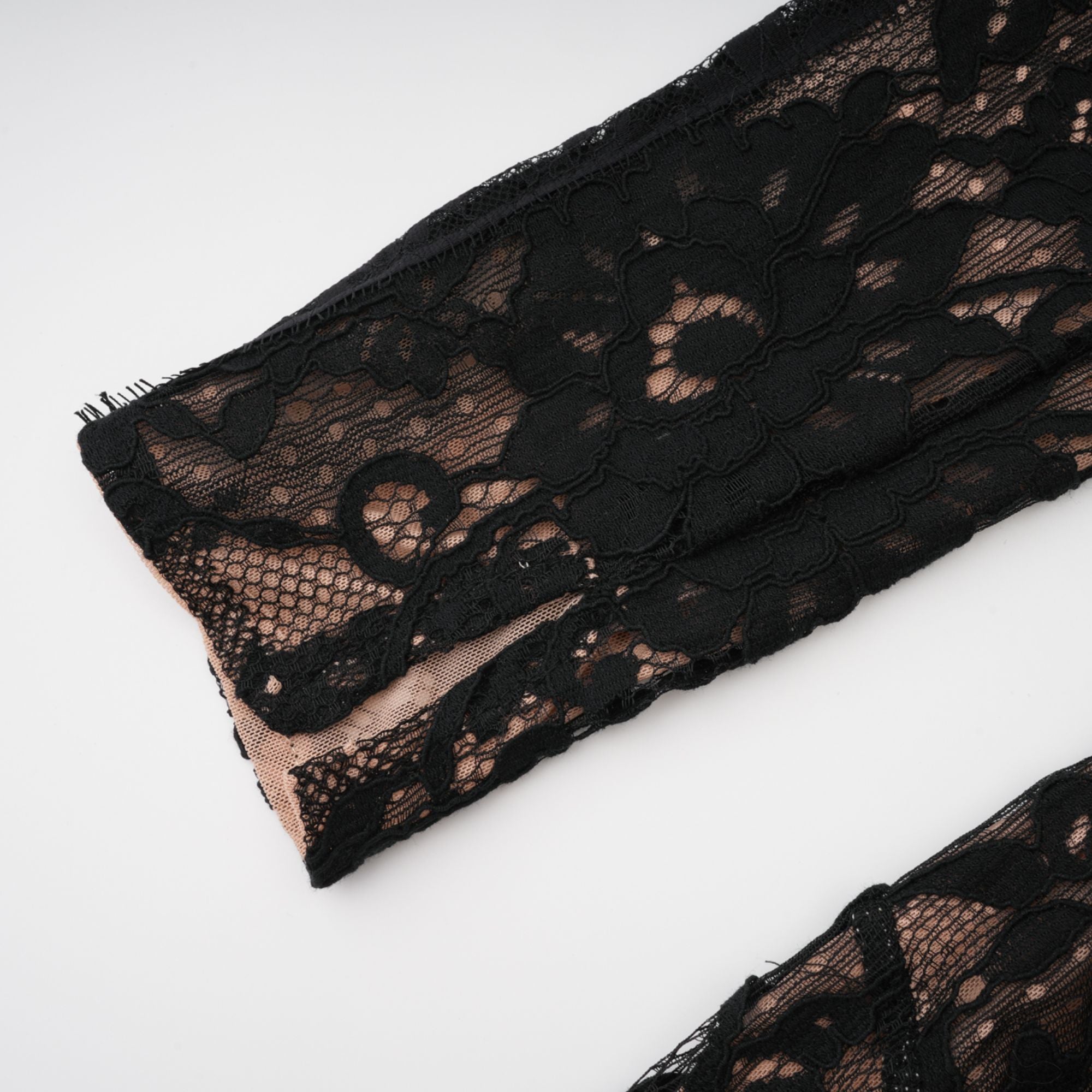 Kenza Black Cut Out Floral Lace Maxi Dress