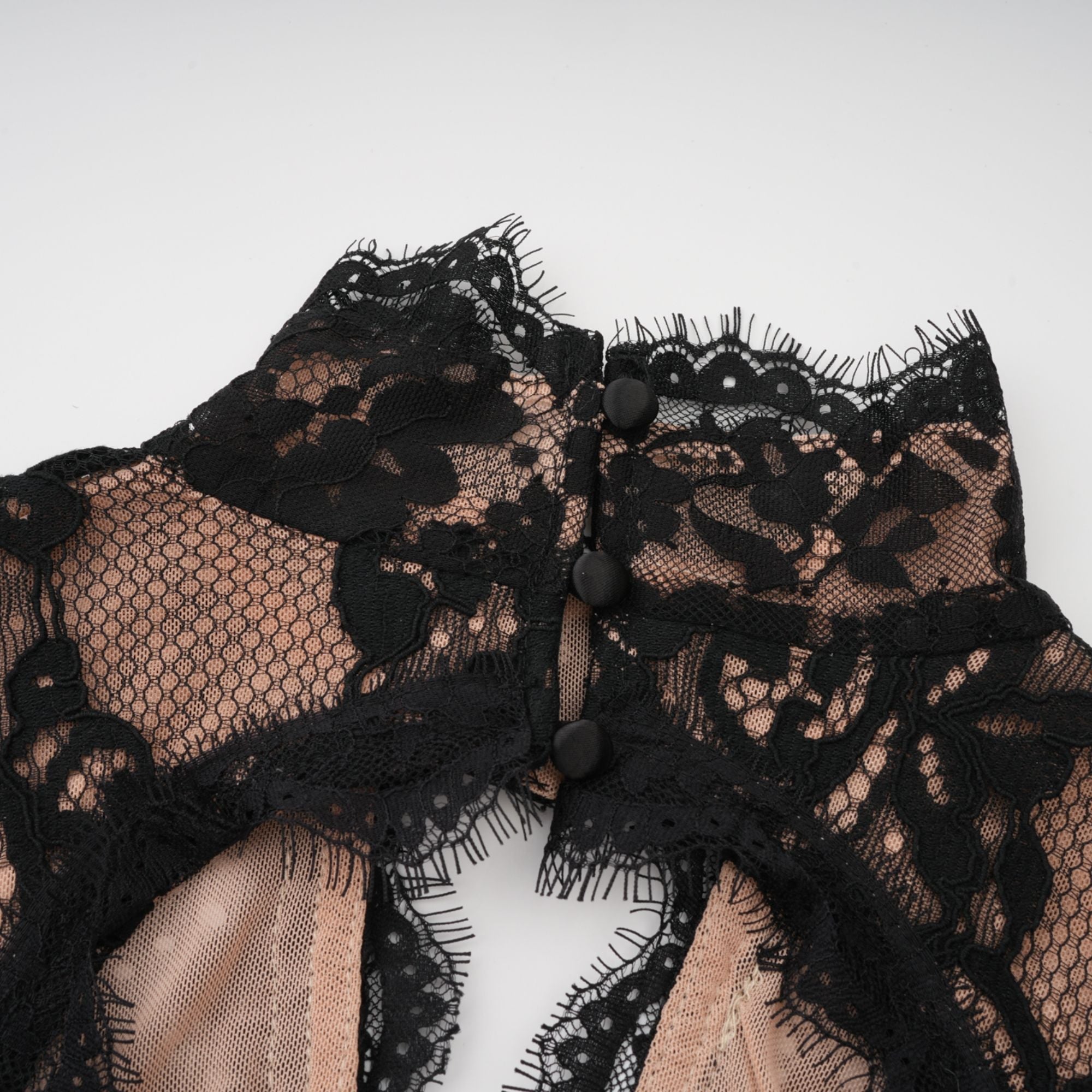 Kenza Black Cut Out Floral Lace Maxi Dress