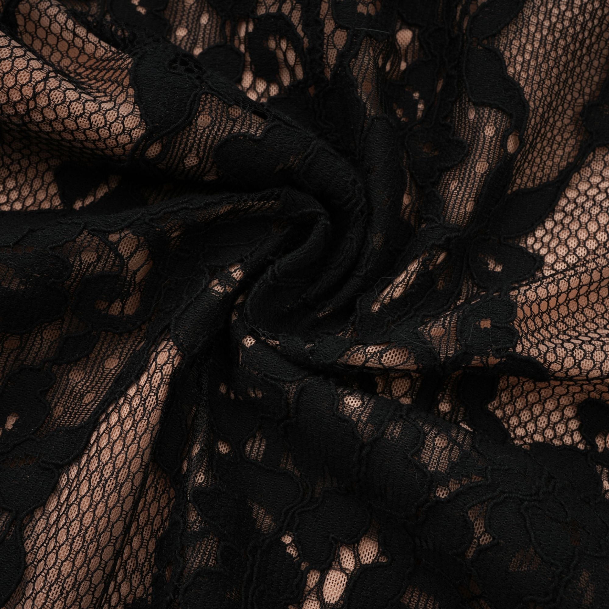 Kenza Black Cut Out Floral Lace Maxi Dress (Final Sale)
