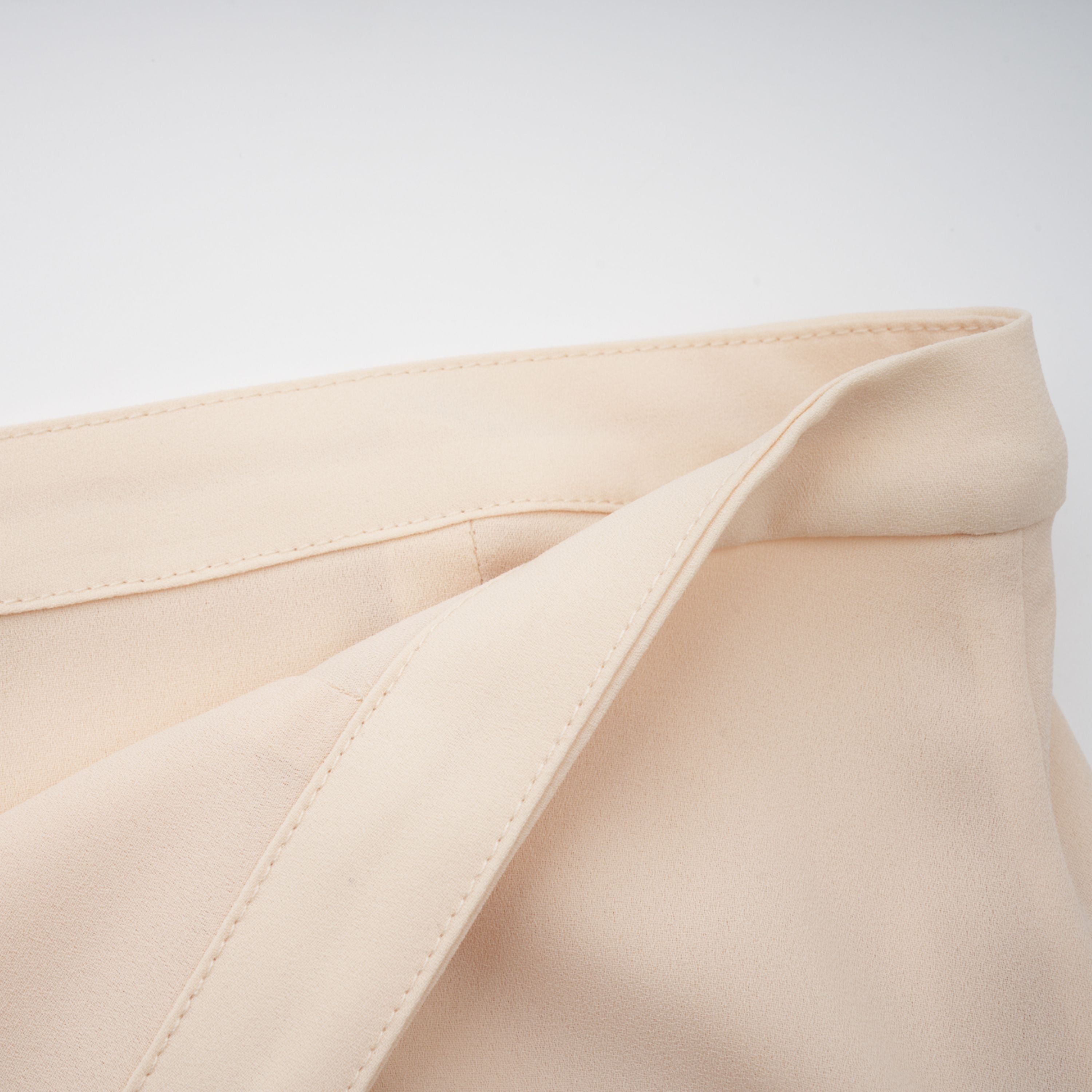 Zsófia Neutral Lace Panel Chiffon Top & Skirt Matching Set (Final Sale-US Only)