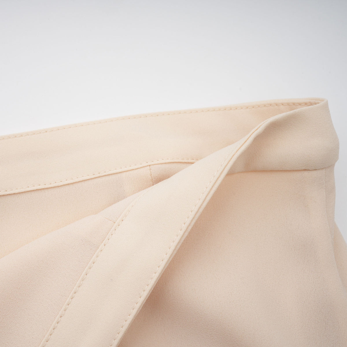 Zsófia Neutral Lace Panel Chiffon Top & Skirt Matching Set (Final Sale-US Only)