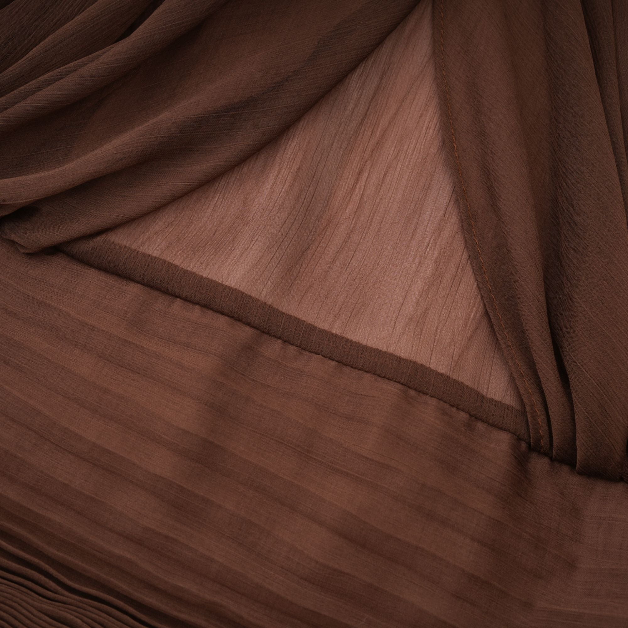 Jade Brown Ruched Tulle Mini Dress (Final Sale-US Only)