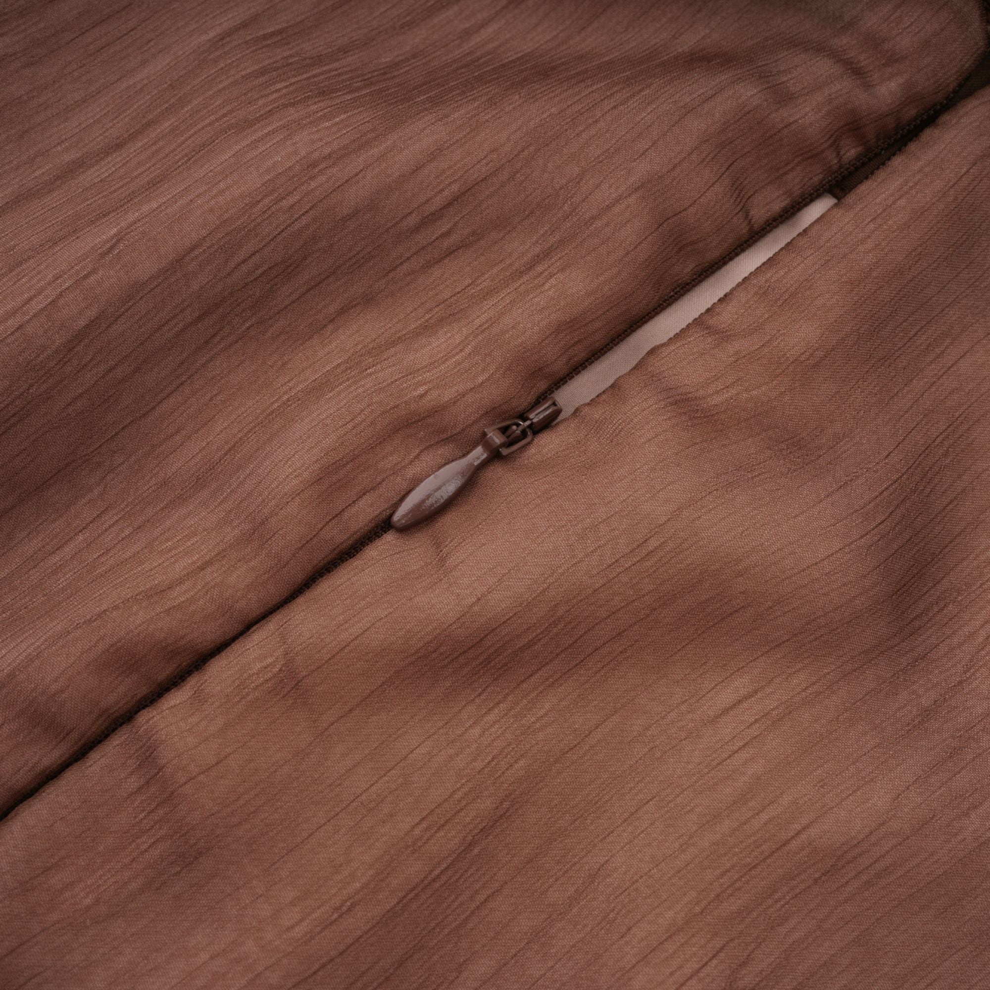 Jade Brown Ruched Tulle Mini Dress (Final Sale-US Only)
