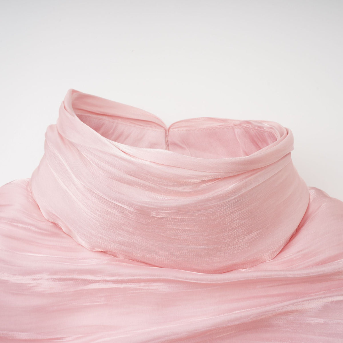 Sarolta Pink Glossy Ruched Maxi Dress (Final Sale-US Only)