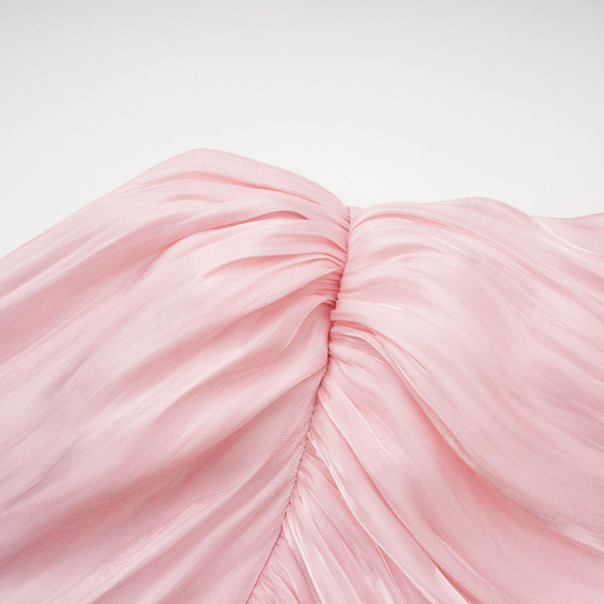Sarolta Pink Glossy Ruched Maxi Dress (Final Sale-US Only)