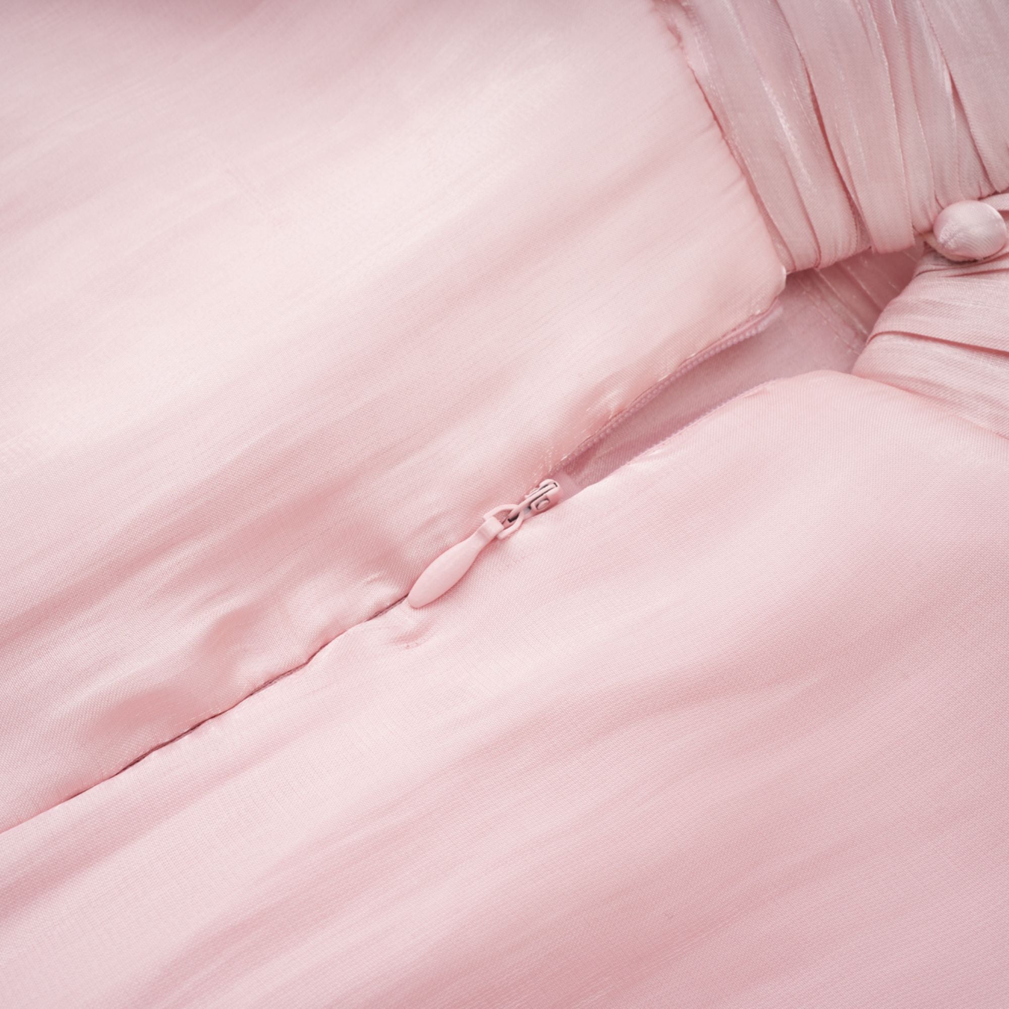 Sarolta Pink Glossy Ruched Maxi Dress (Final Sale-US Only)