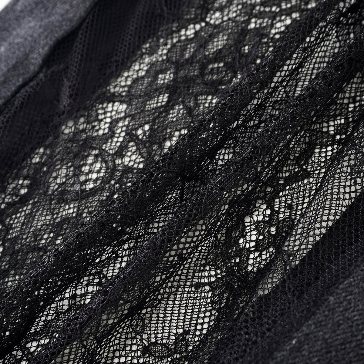 Madeline Black Floral Lace Panel Jeans (Final Sale-US Only)