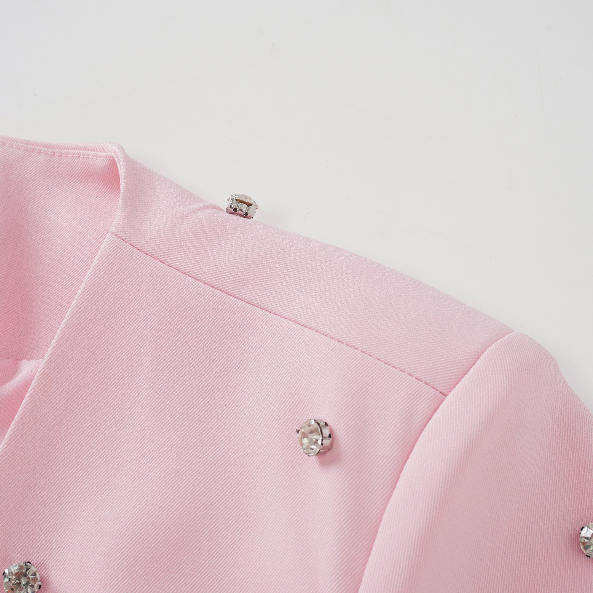 Valéria Pink Crystal Embellished Jacket & Dress Set