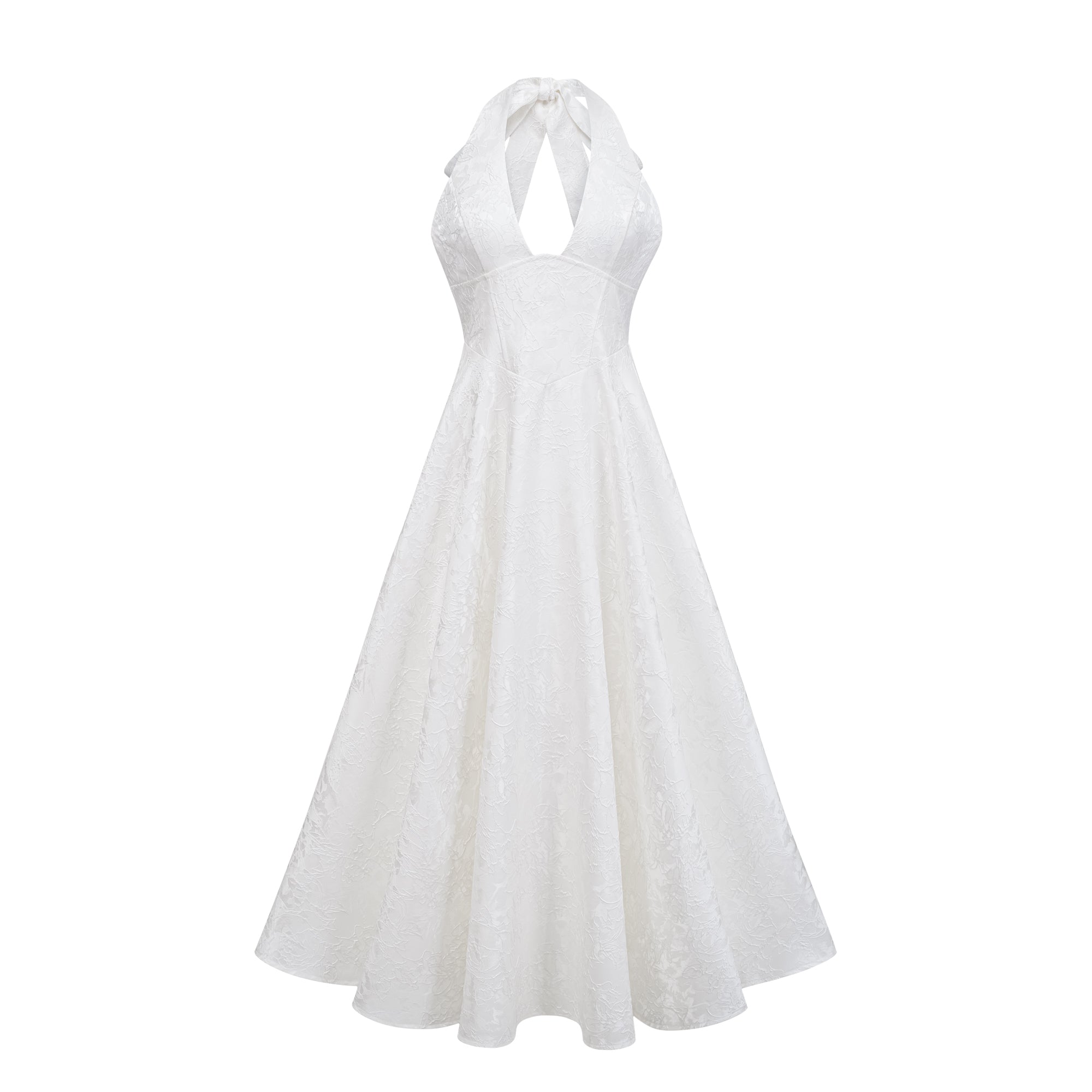 Céline White Glamorous Event Midi Dress (Final Sale-US Only)