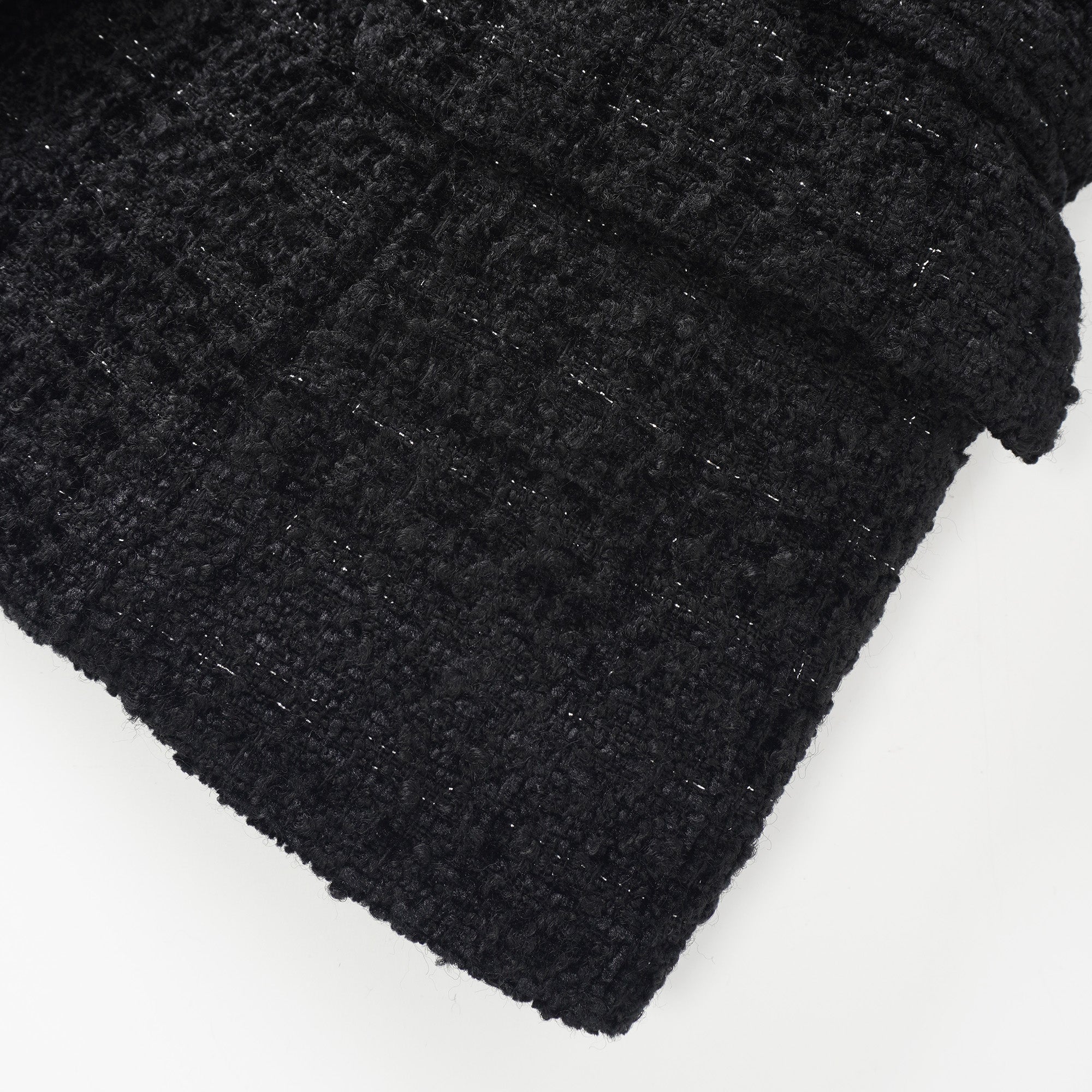Ariadna Black Tweed Jacket & Satin Skirt Set (Final Sale-US Only)