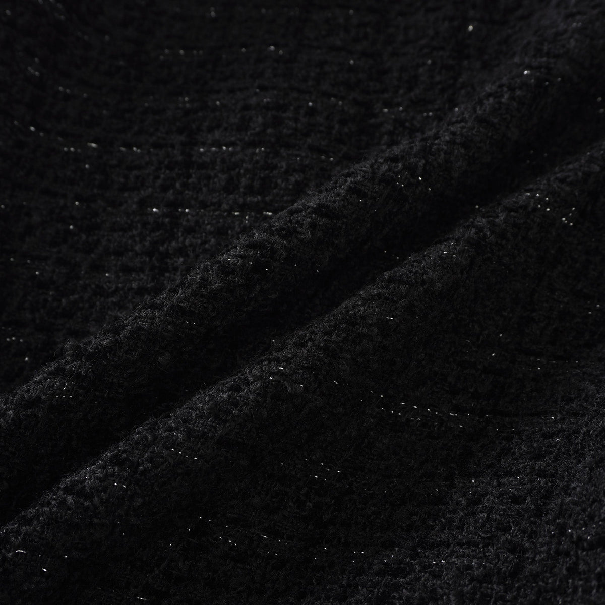 Ariadna Black Tweed Jacket & Satin Skirt Set (Final Sale-US Only)