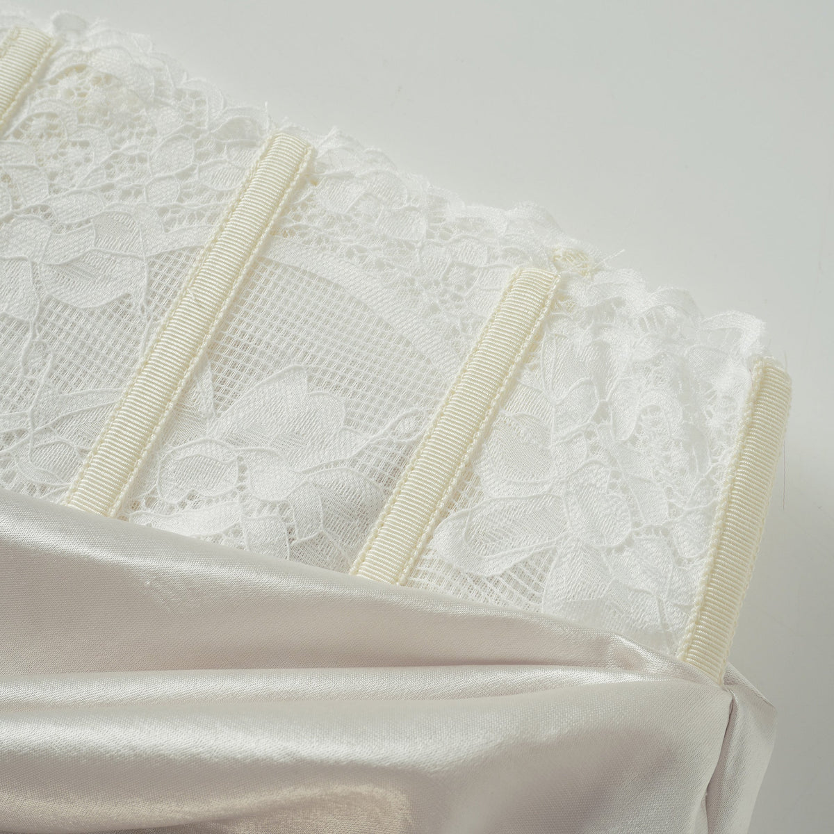 Eeva White Floral Lace Panel Maxi Skirt (Final Sale)
