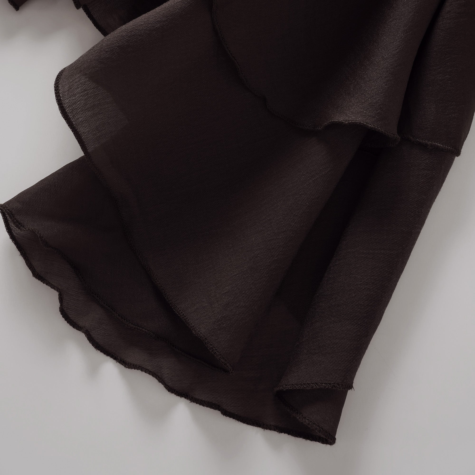 Annabelle Brown Cutout Ruffled Mini Dress