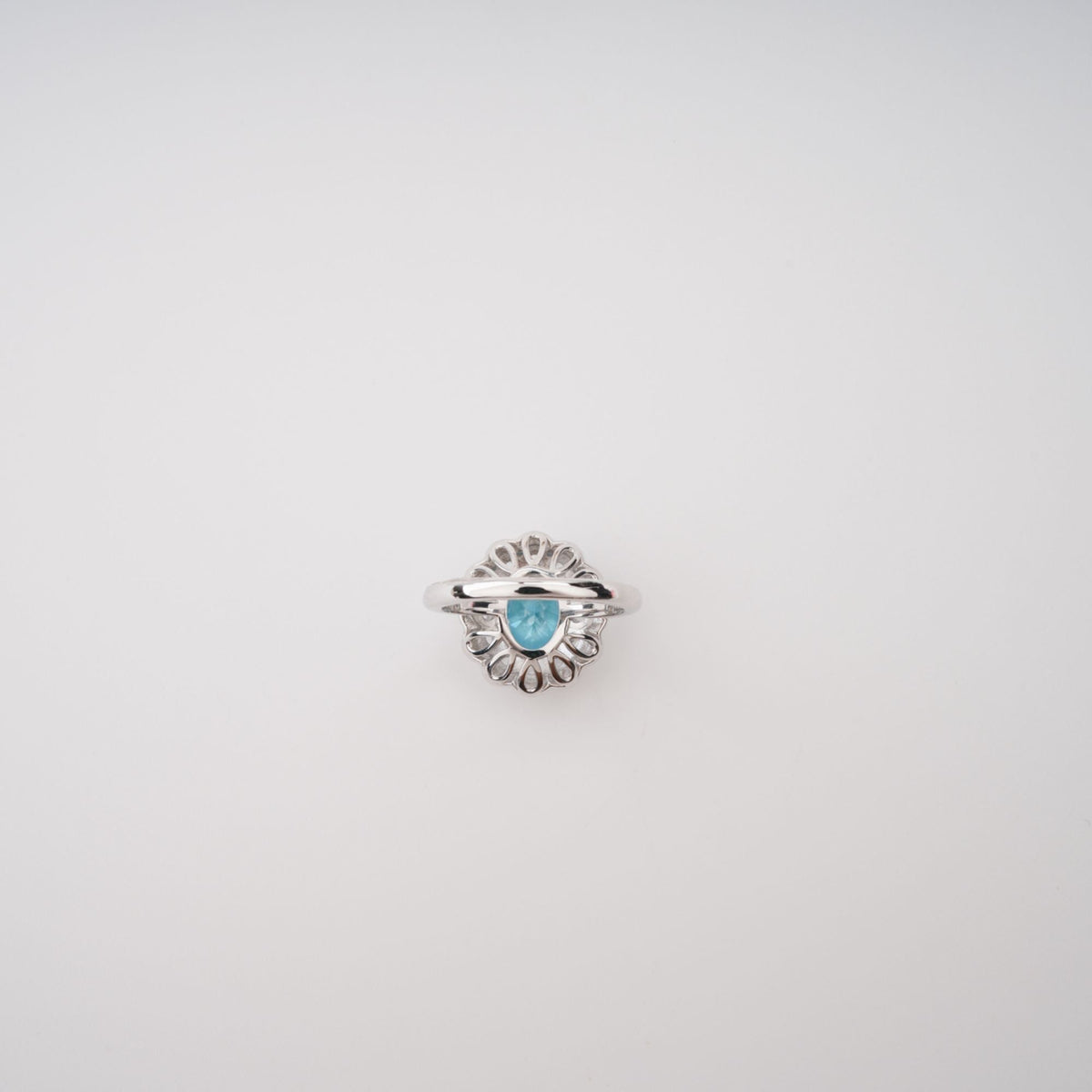 Coralie Blue Floral Gemstone Sterling Silver Ring
