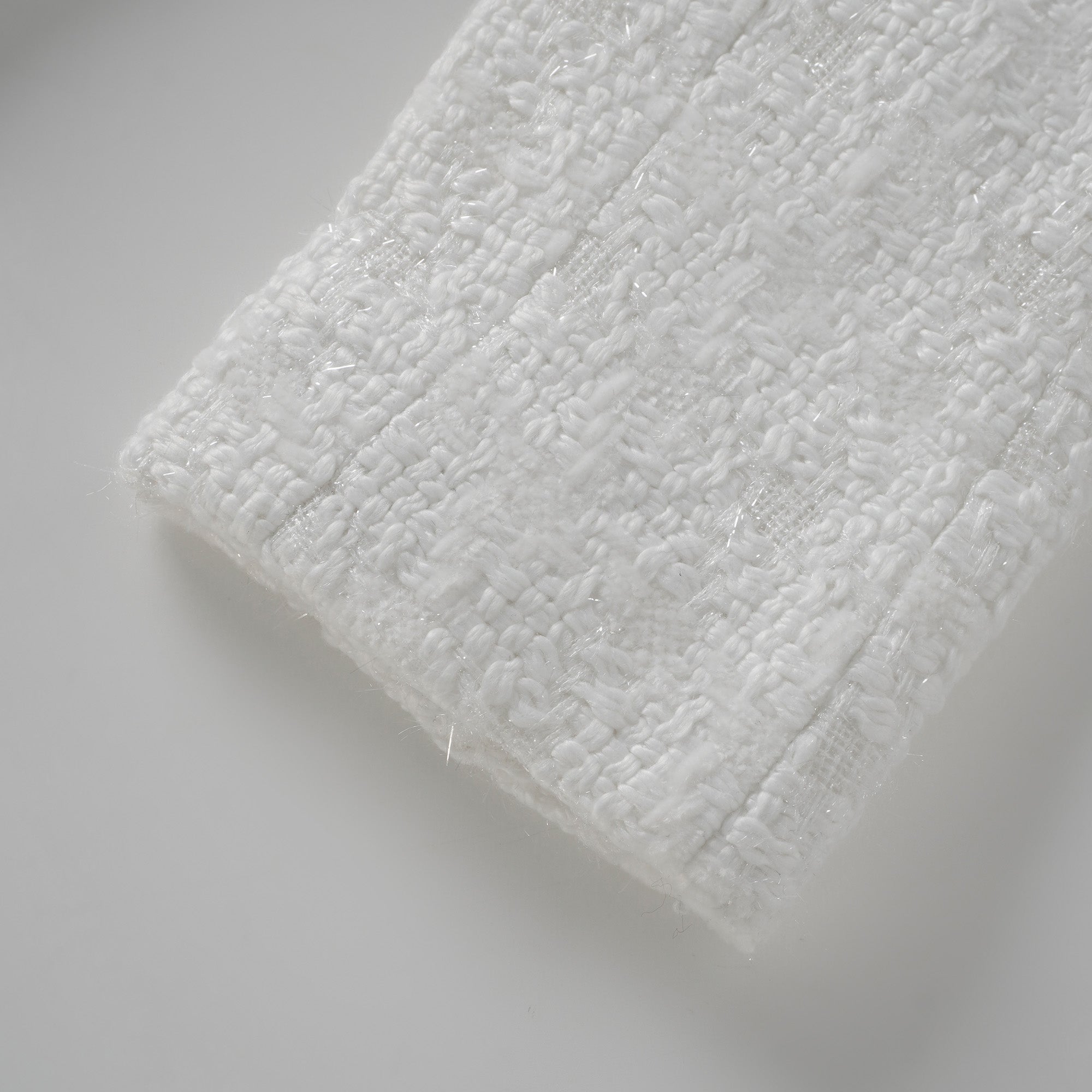 Séraphine White Frayed Tweed Jacket & Shorts Set